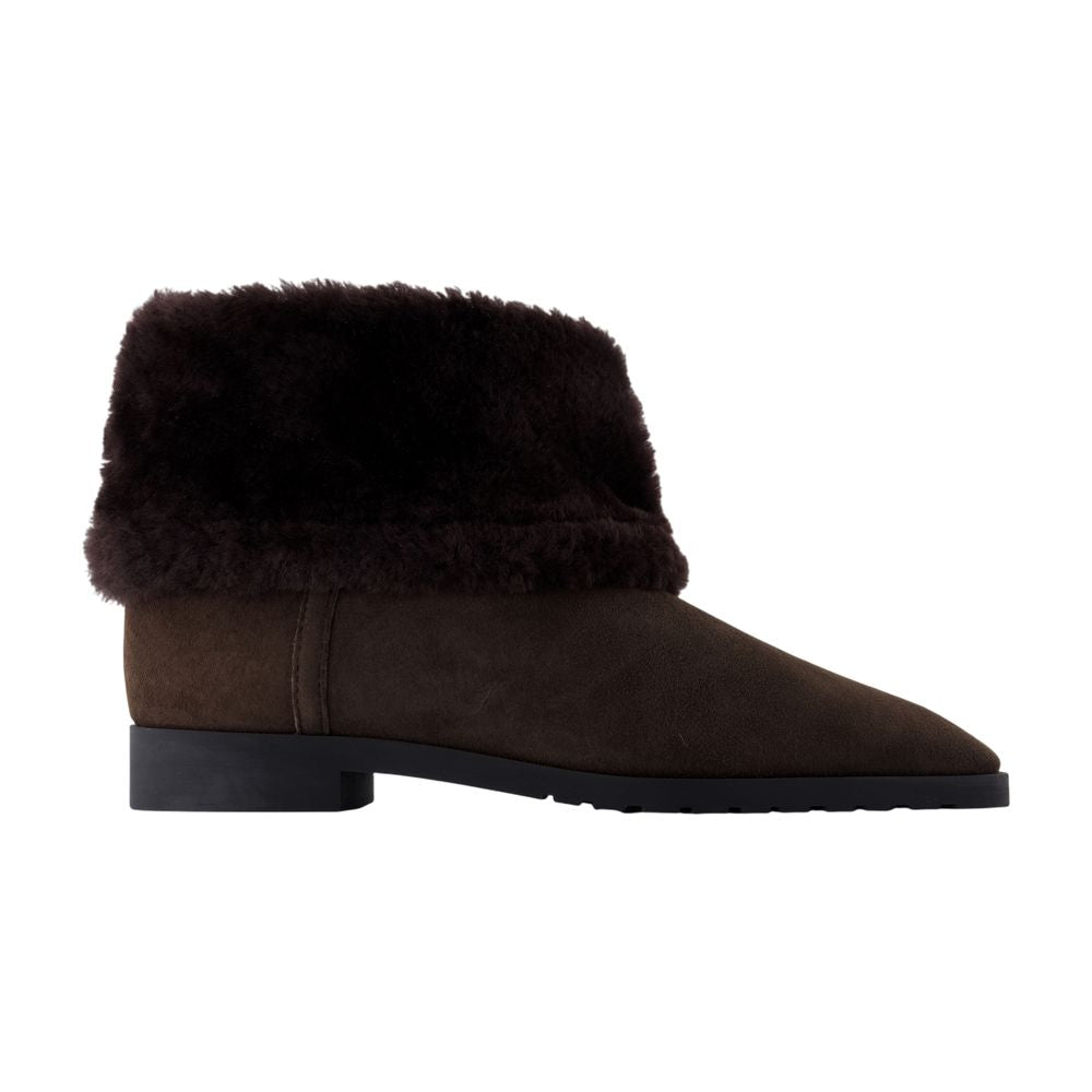 Fold Down Ankle Boots - TOTEME - Leather - Brown