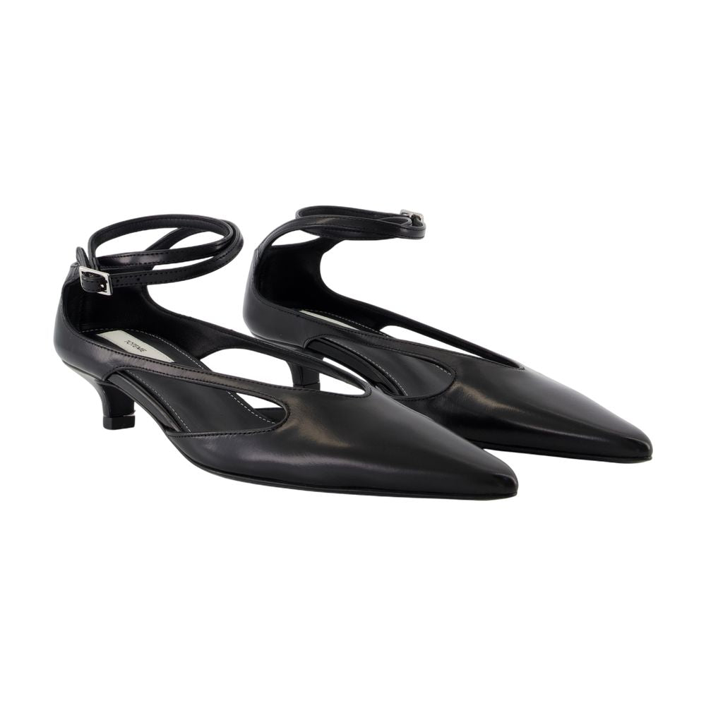 Women's Kitten Pumps - TOTEME - Leather - Black
