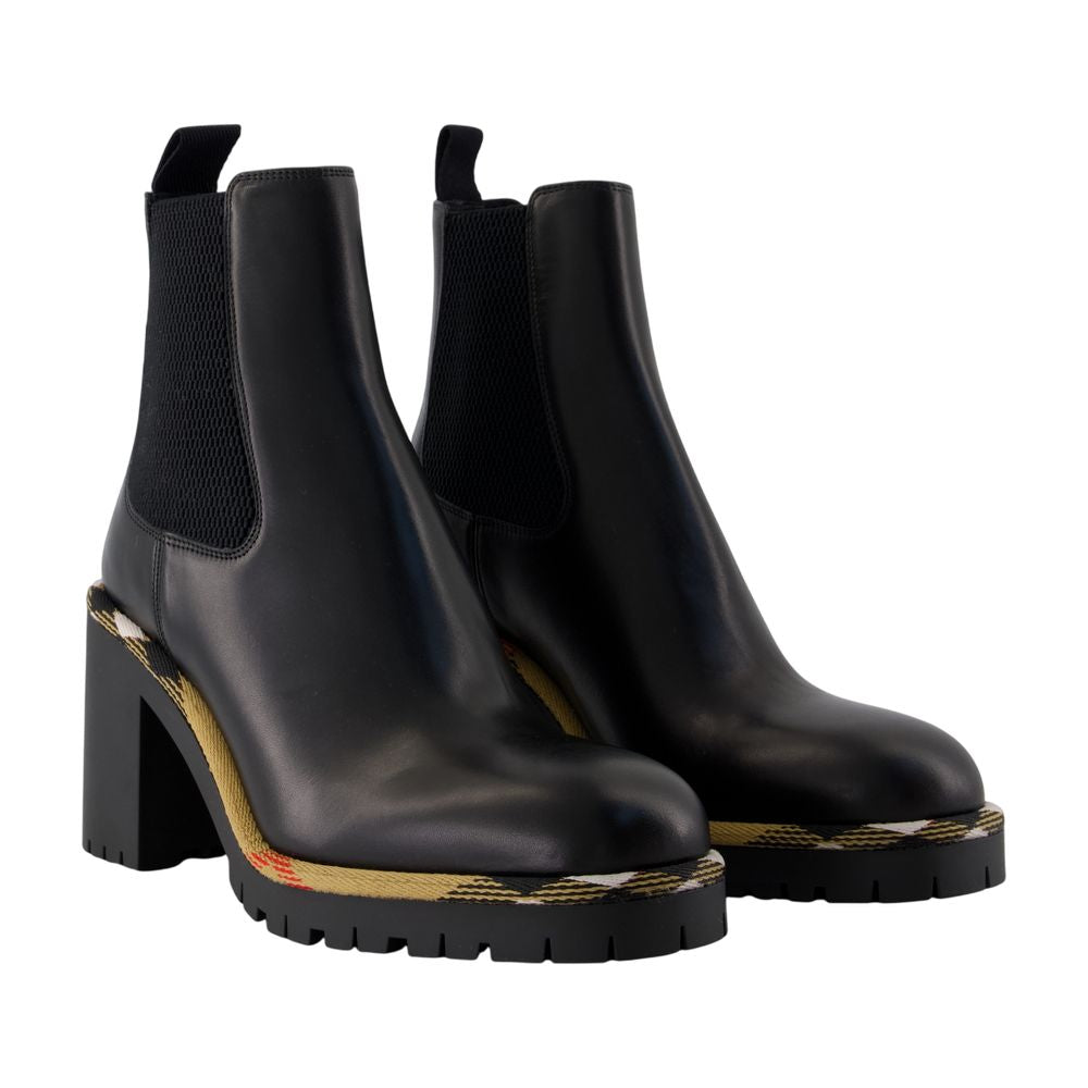 Women's Gravel 70 Ankle Boots - Burberry - Leather - Black