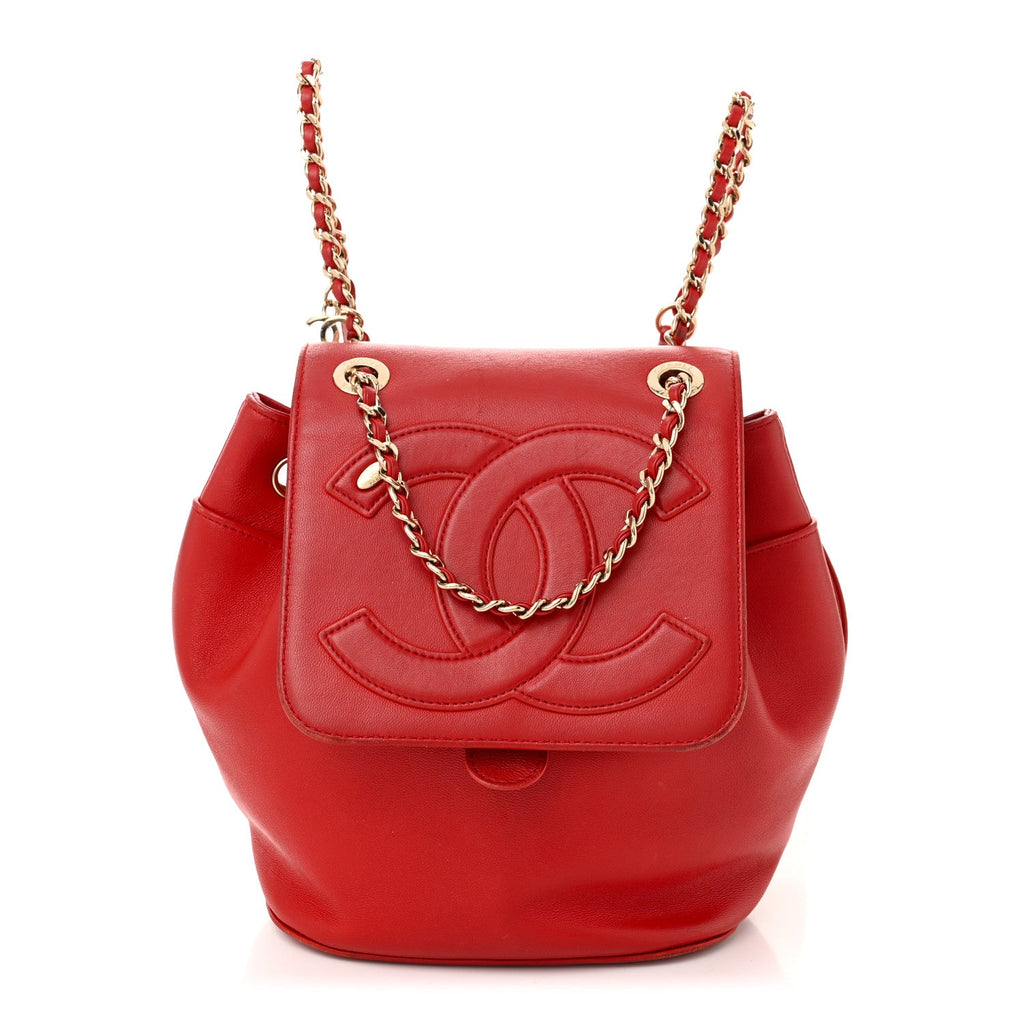 Lambskin CC Mania Backpack Red