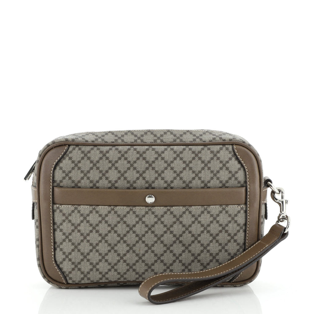 Wristlet Clutch Diamante Canvas