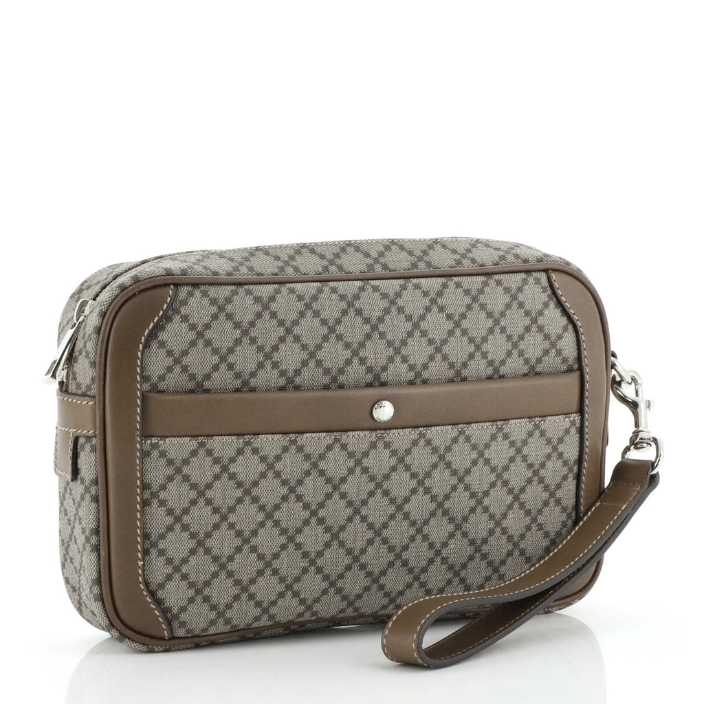 Wristlet Clutch Diamante Canvas