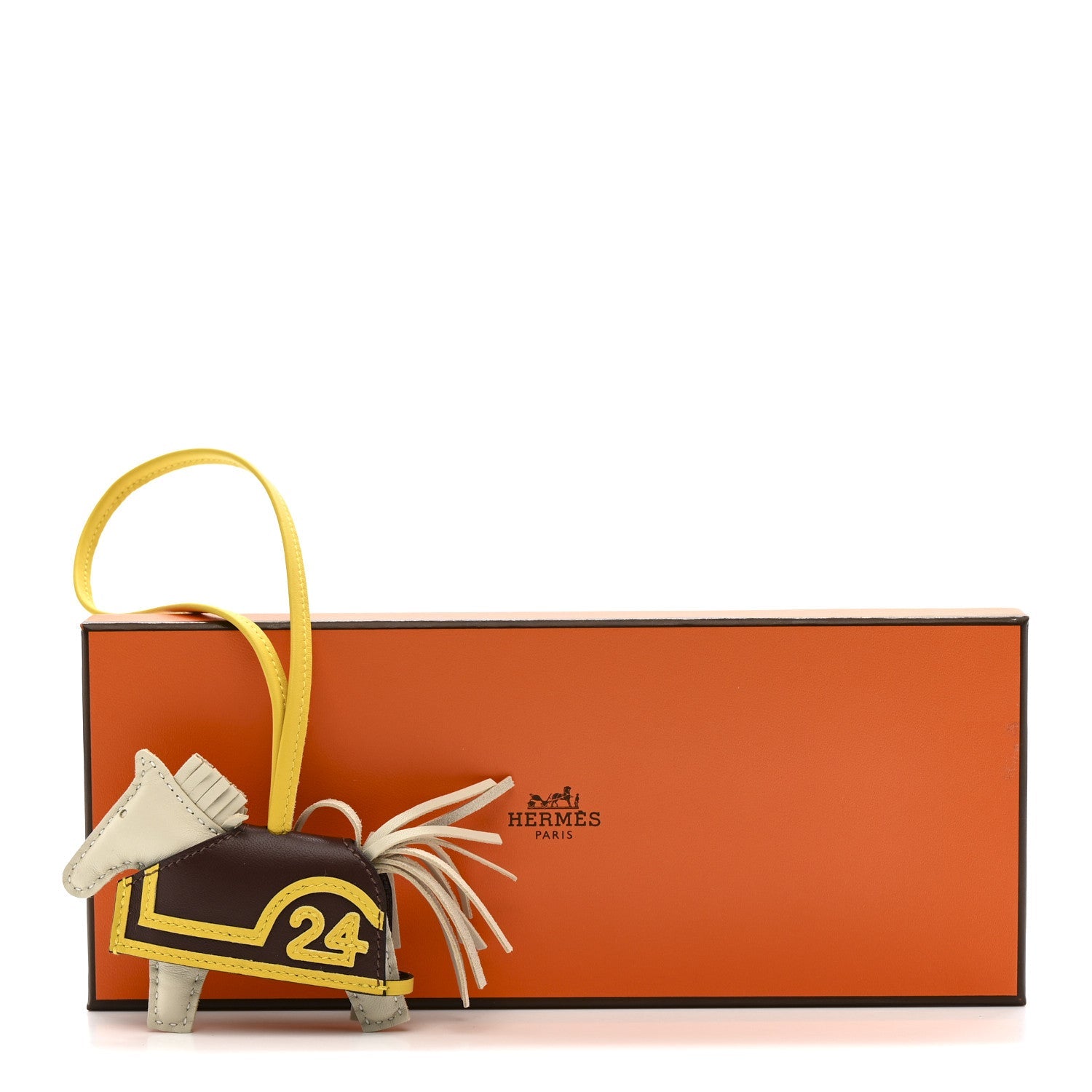 Milo Lambskin Grigri Rodeo Robeo 24 Bag Charm PM Craie Terre Jaune De Naples