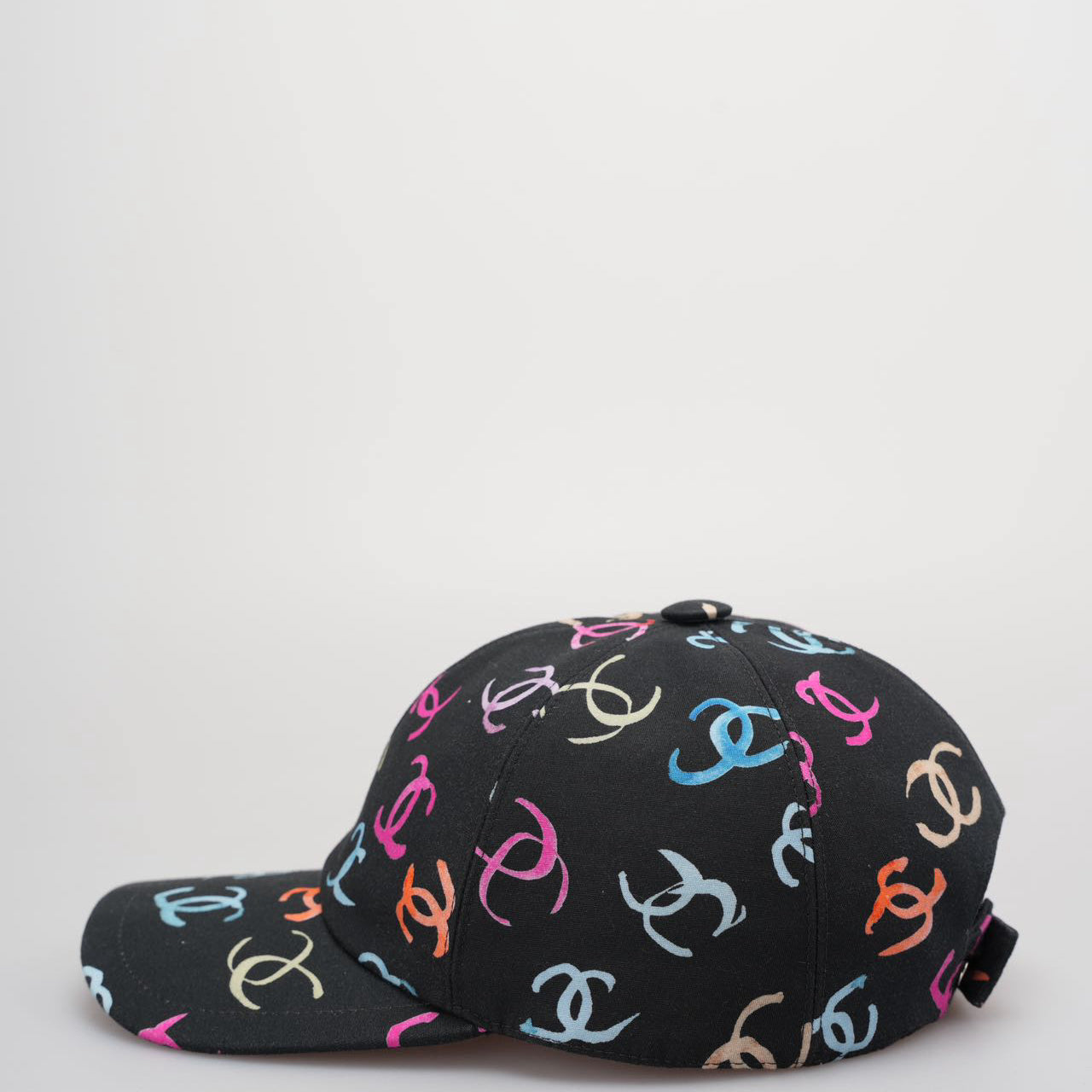 Chanel Black Hat with multicolor CC Logos from the latest 24S collection