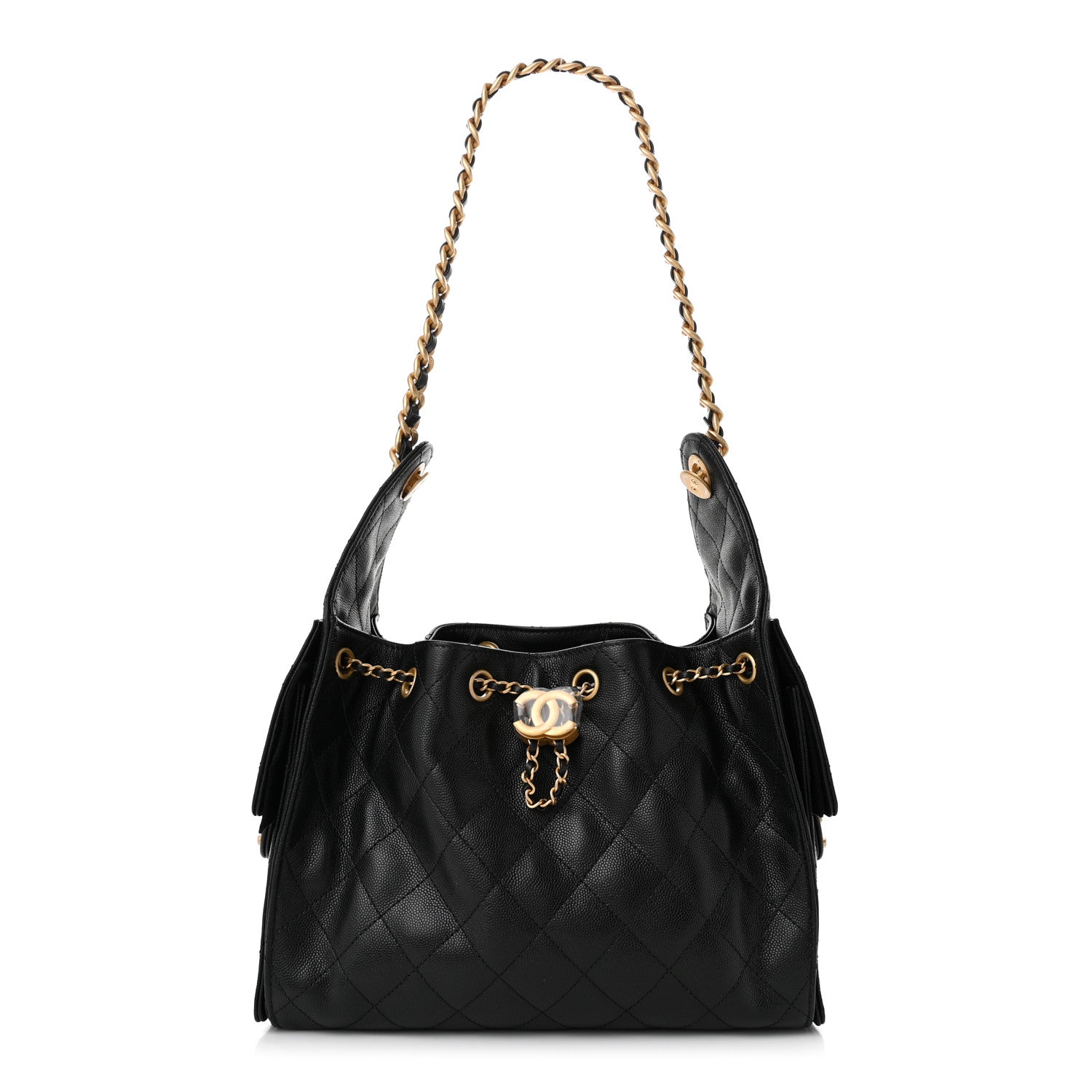 Caviar Quilted Small Chanel 25 Handbag Black