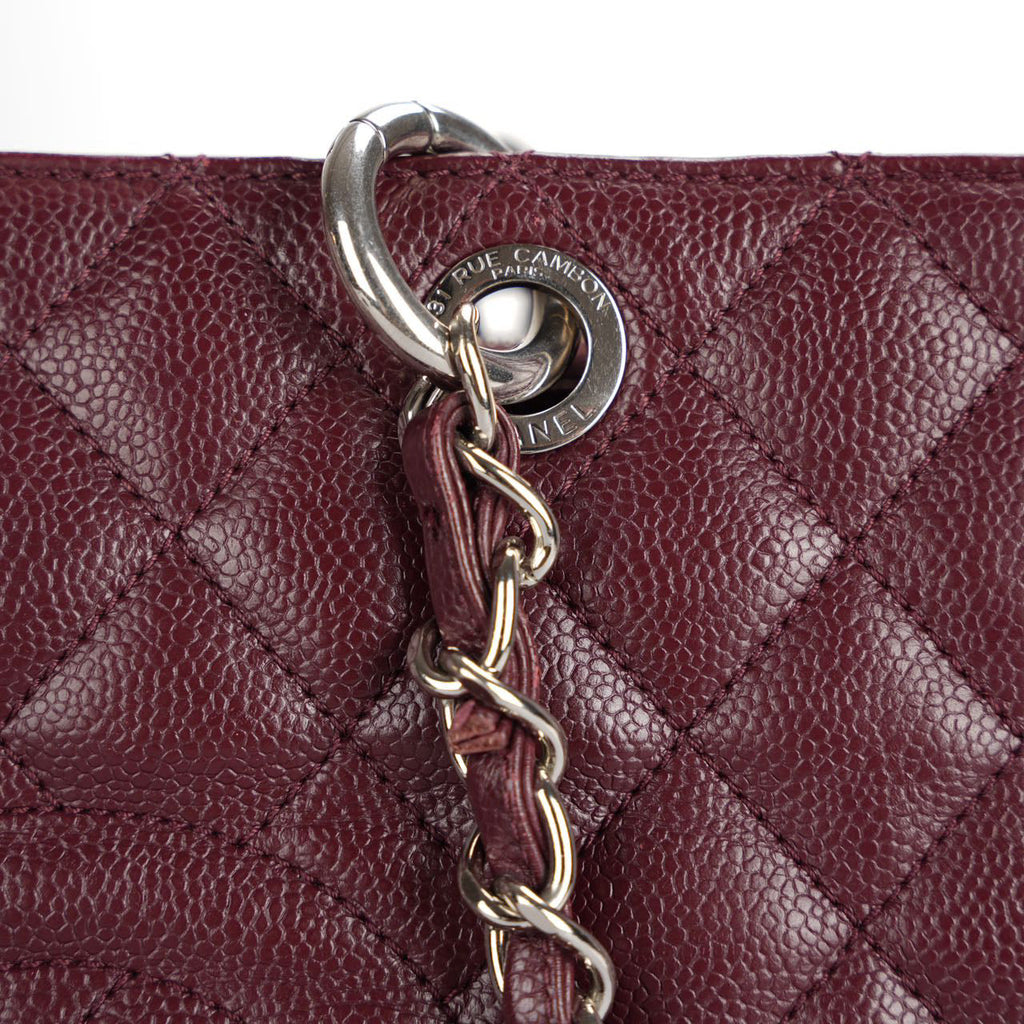 Chanel shopping Tote Burgundy medium Cavier Leather
