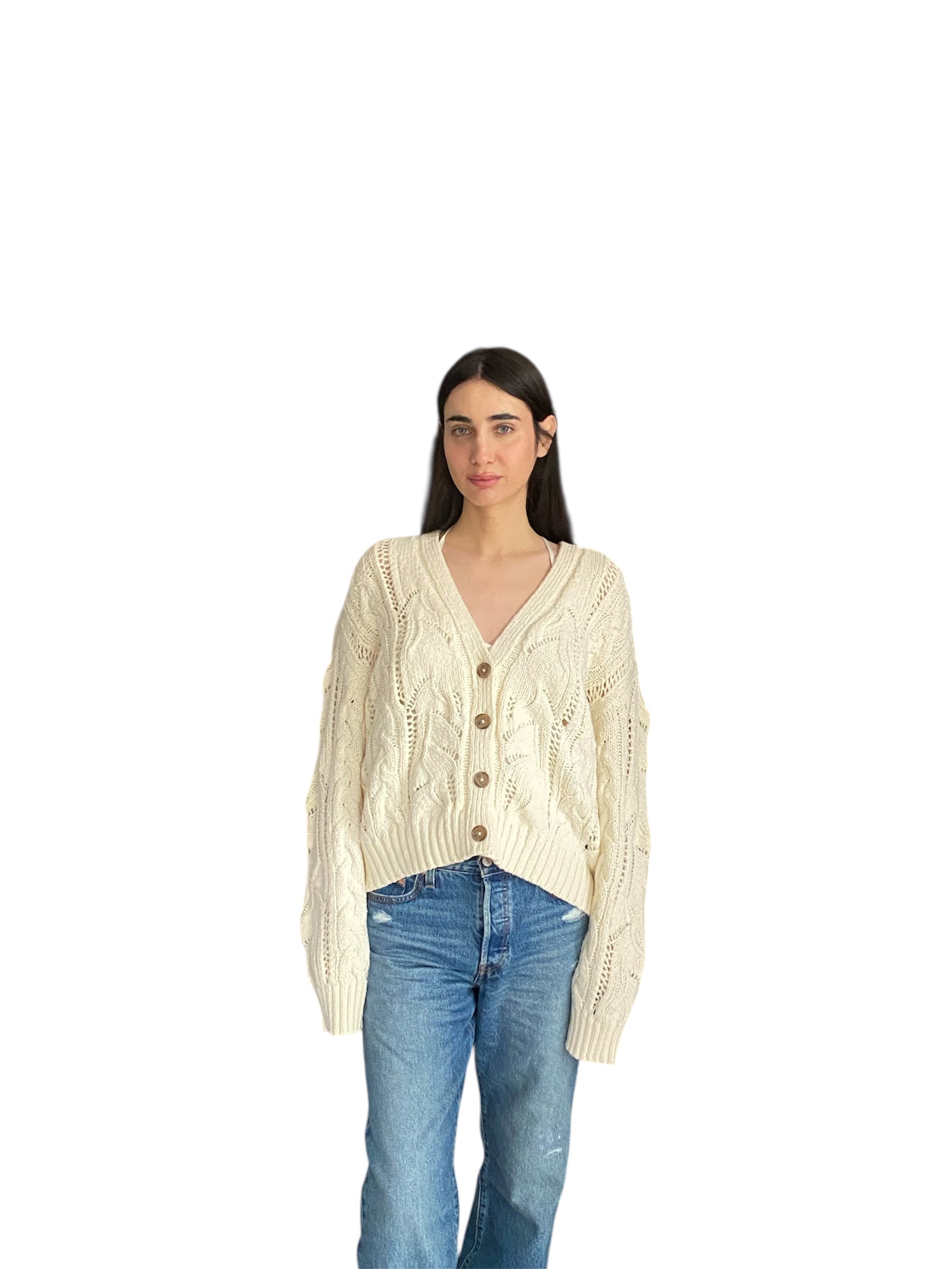 Jenni Kayne Ivory Cable igan - S