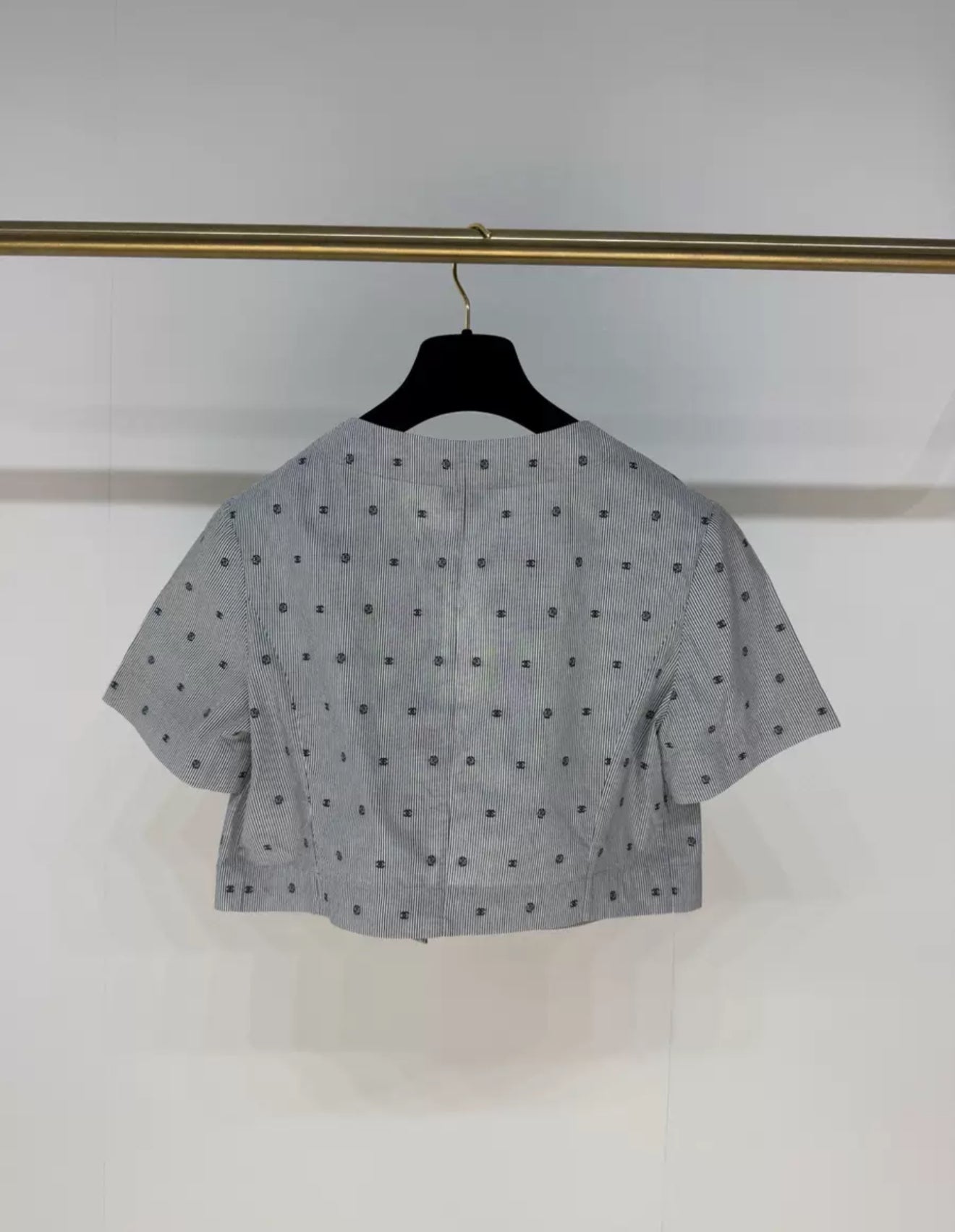Chanel 24P striped polka dot shirt