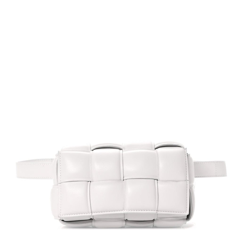 Nappa Maxi Intrecciato Padded The Belt Cassette Bag White