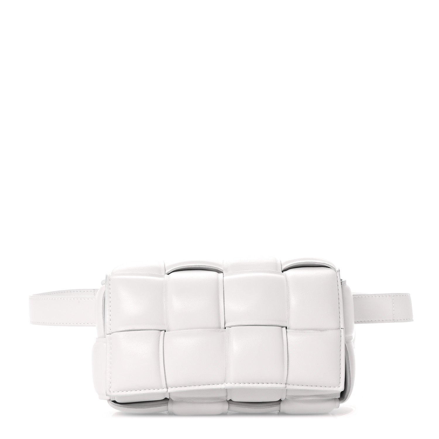 Nappa Maxi Intrecciato Padded The Belt Cassette Bag White