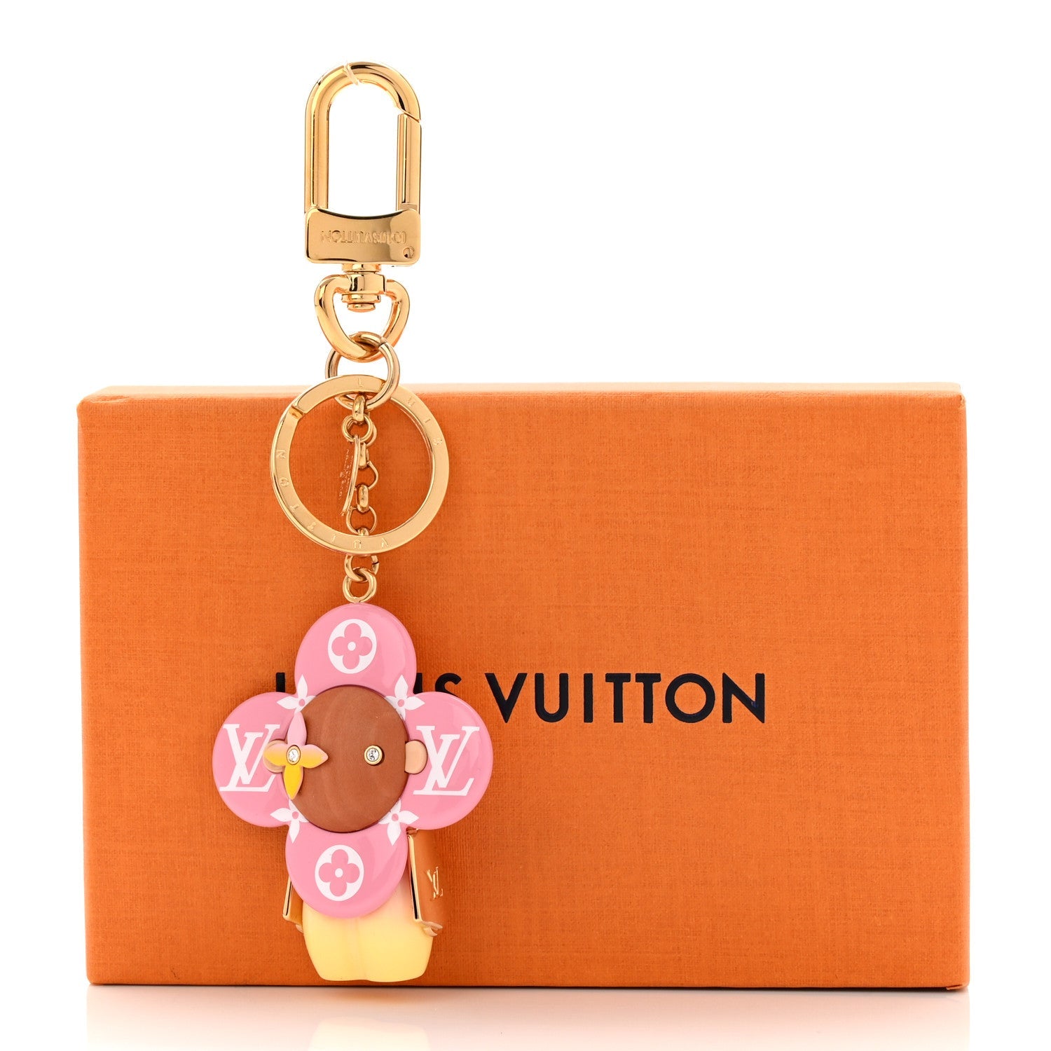Giant Monogram Vivienne Bag Charm Key Holder Rose