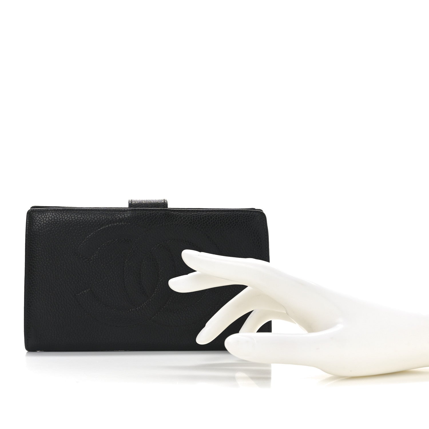 Caviar Timeless CC French Wallet Black