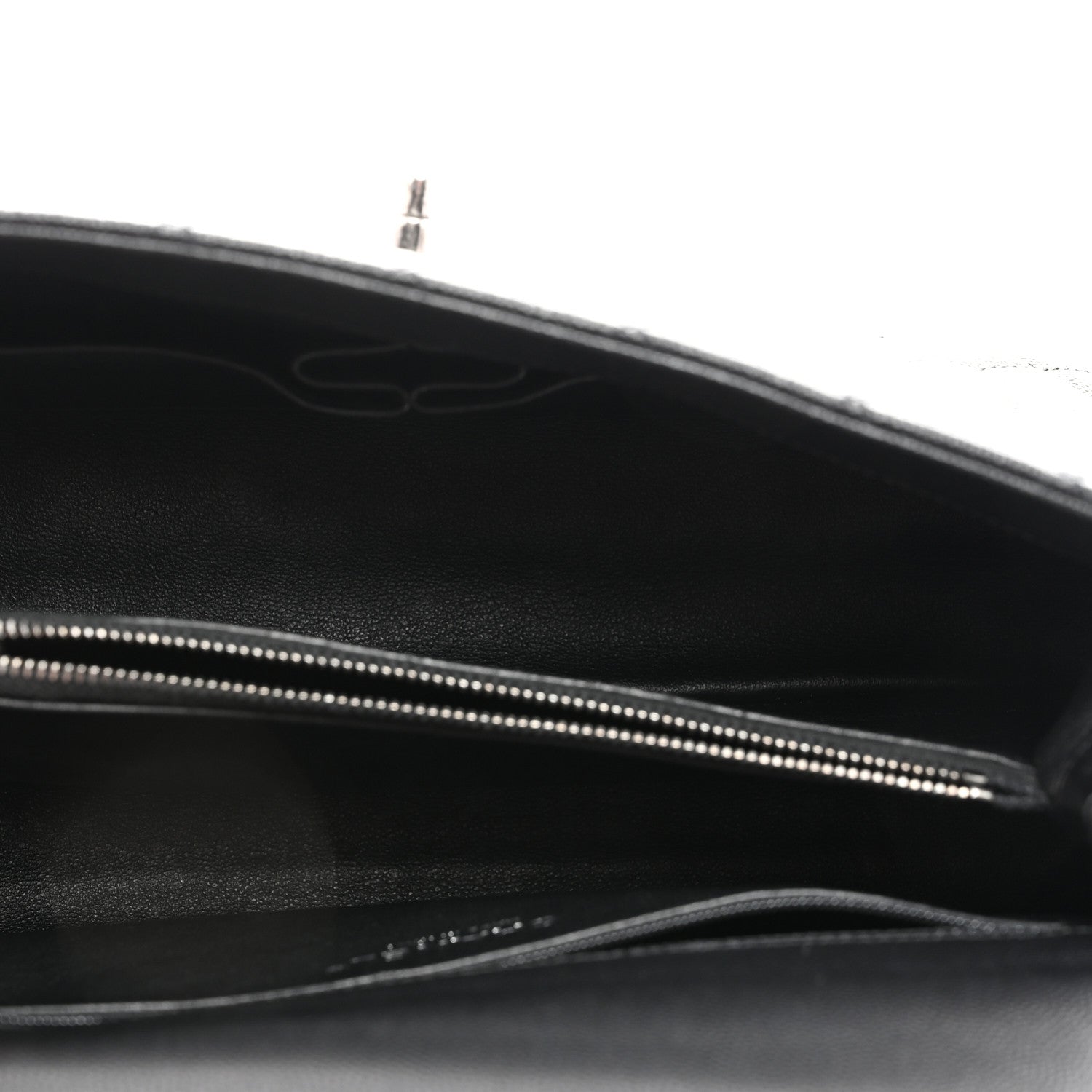 Caviar Lizard Embossed Quilted Small Coco Handle Flap Black