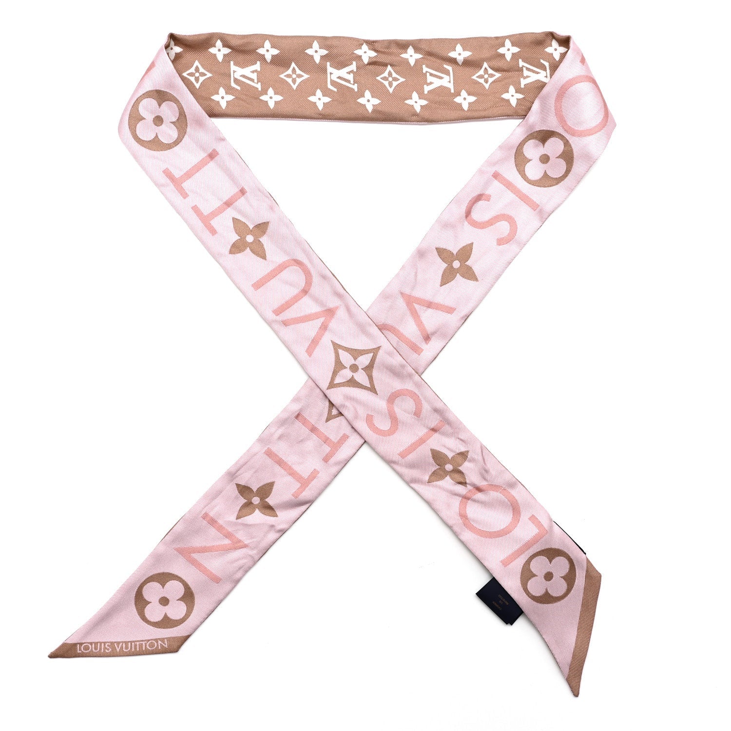 Silk Monogram Infinity BB Bandeau Rose Poudre