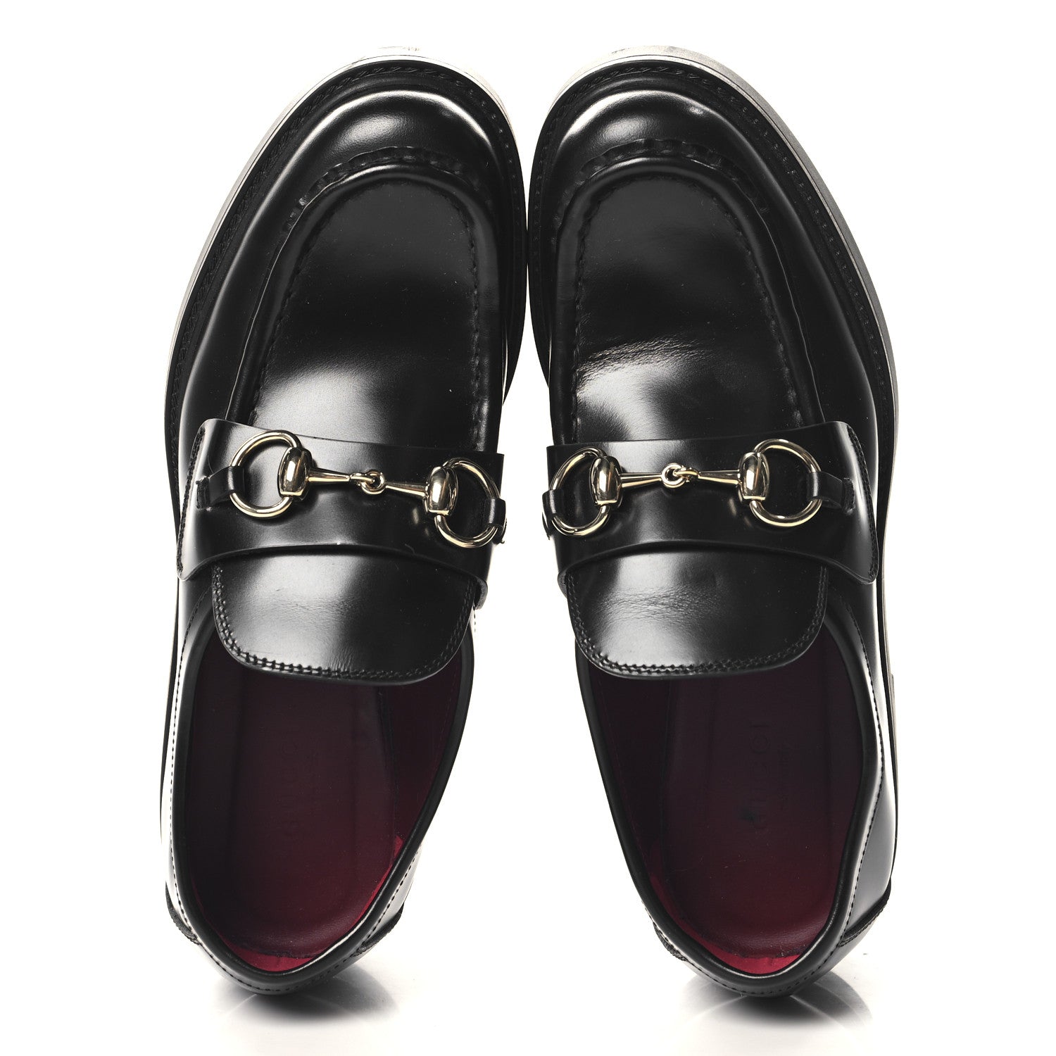 Cordovan Lux Horsebit Womens Lug Sole Loafers 35.5 Black