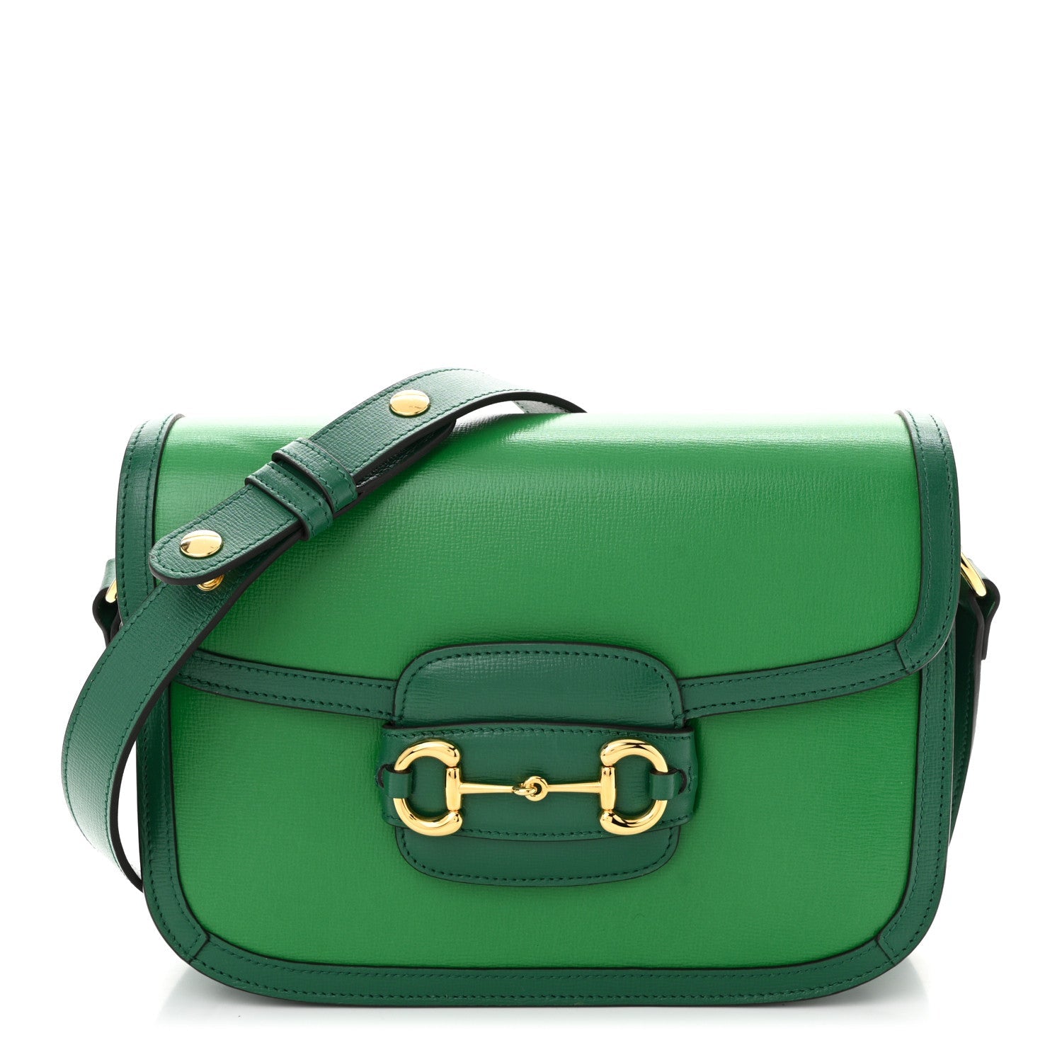 Azalea Calfskin Horsebit 1955 Shoulder Bag New Shamarock Emerald