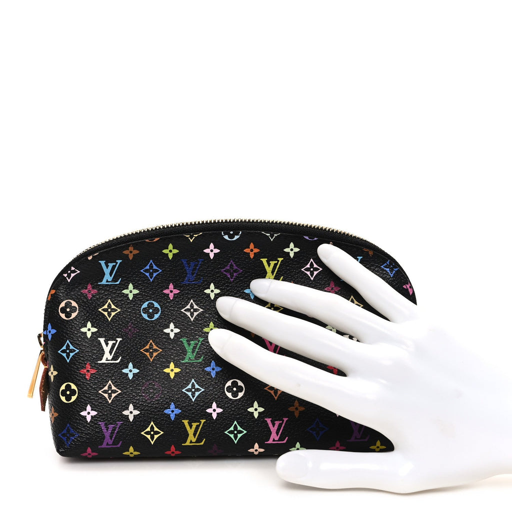Monogram Multicolor Cosmetic Pouch Black Grenade