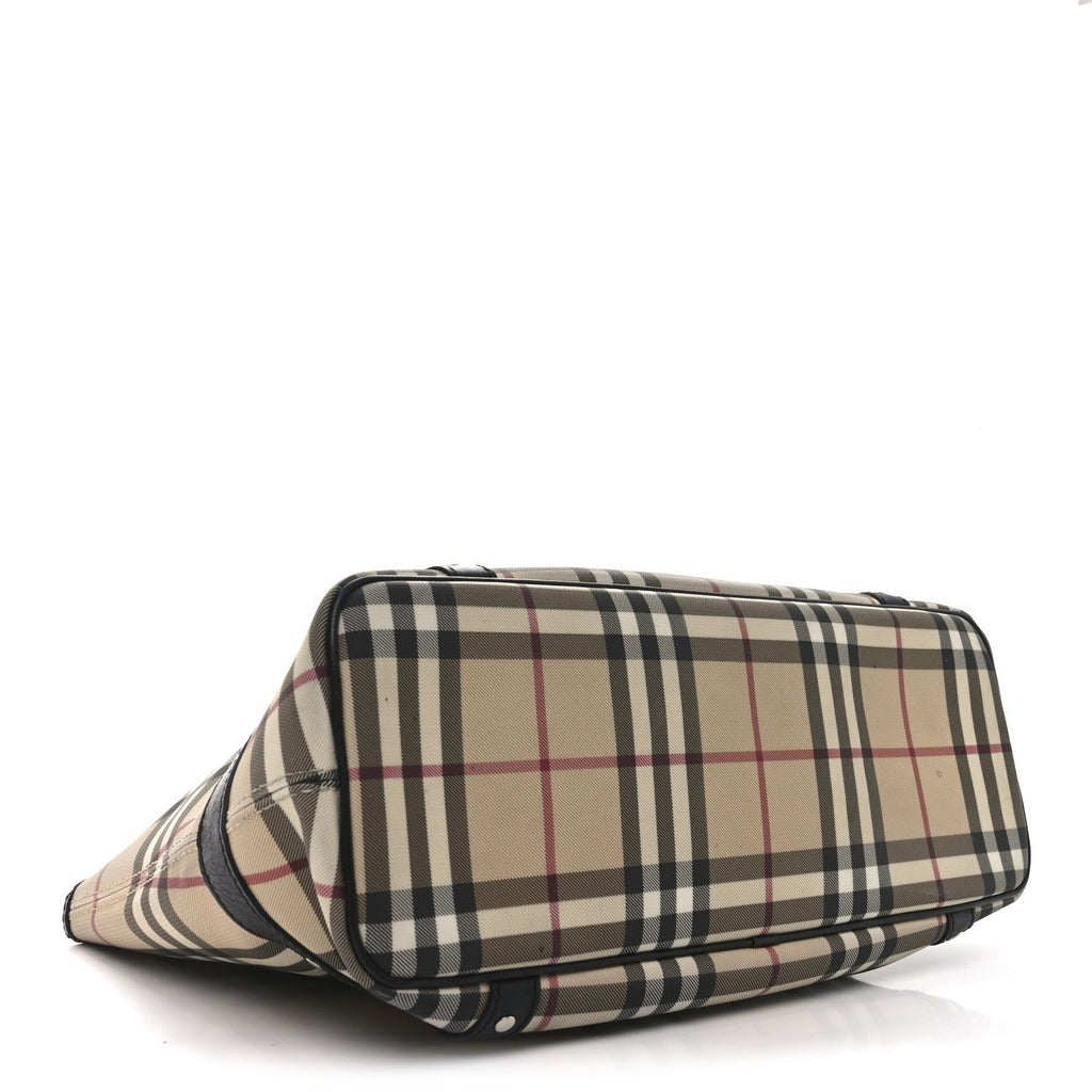 Vintage Check Studded Tote Black