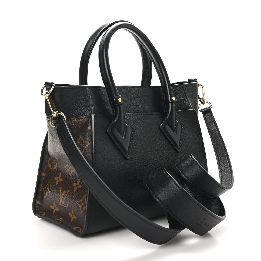 Calfskin Monogram On My Side PM Black