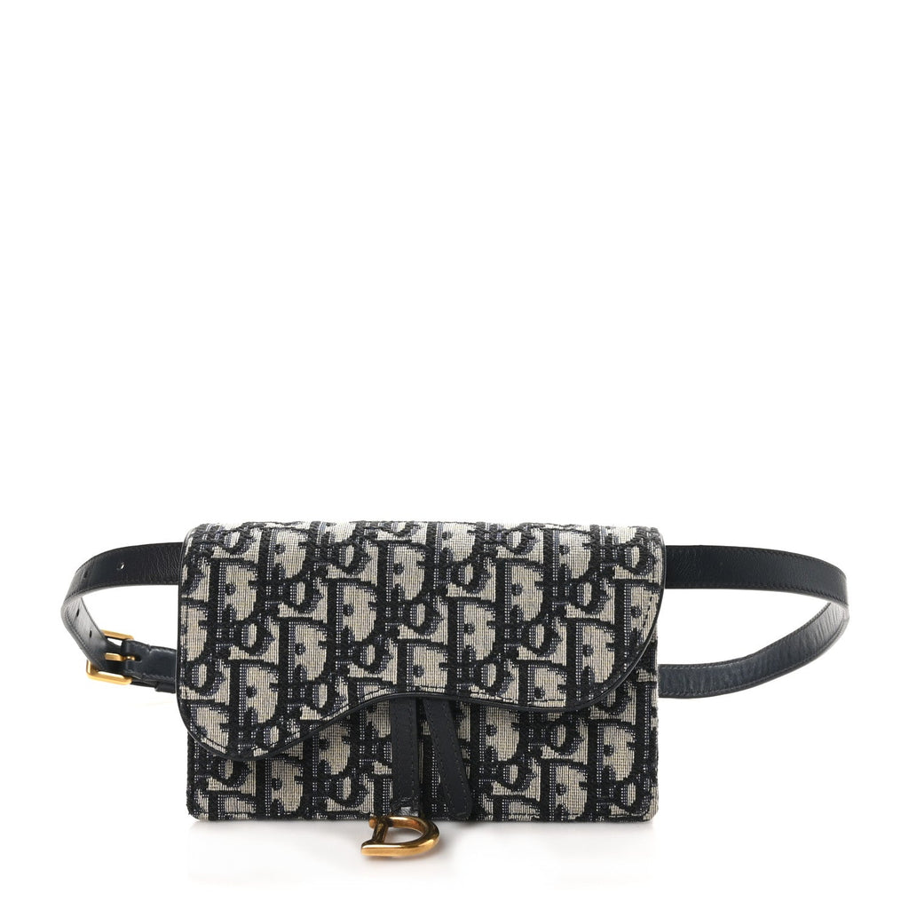 Oblique Saddle Belt Bag Blue