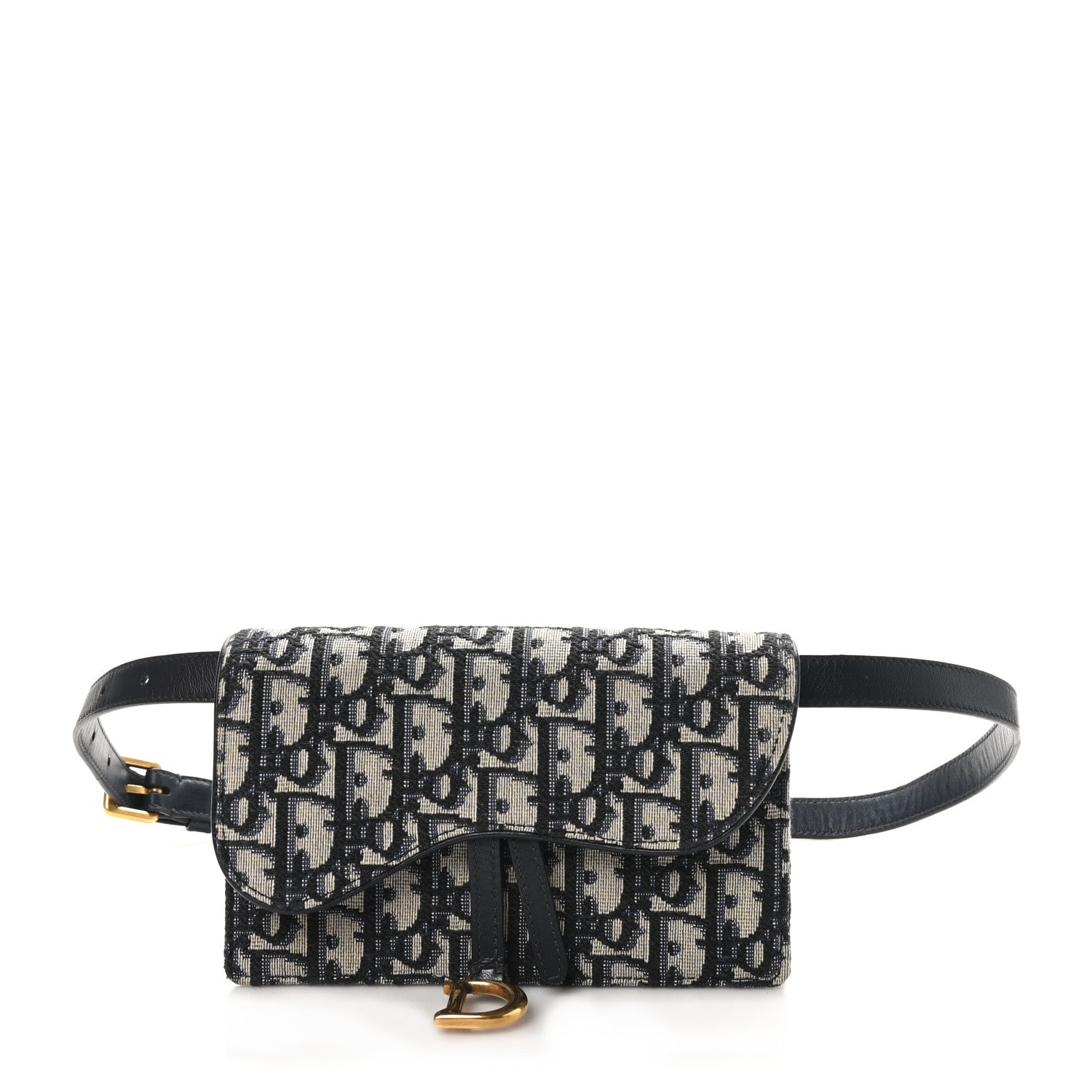 Oblique Saddle Belt Bag Blue