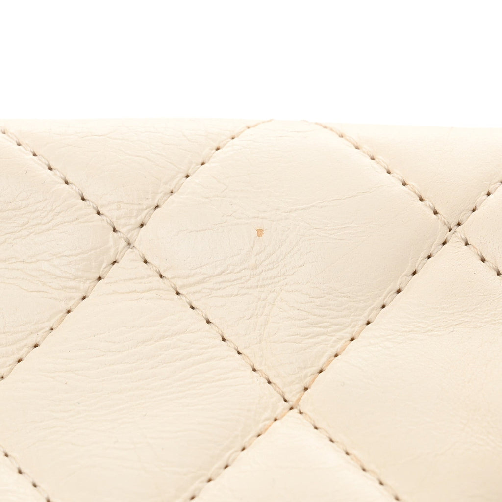 Crumpled Calfskin En Vogue Rope Hobo Bag White