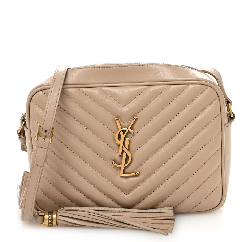 Calfskin Matelasse Monogram Lou Camera Bag Dark Beige