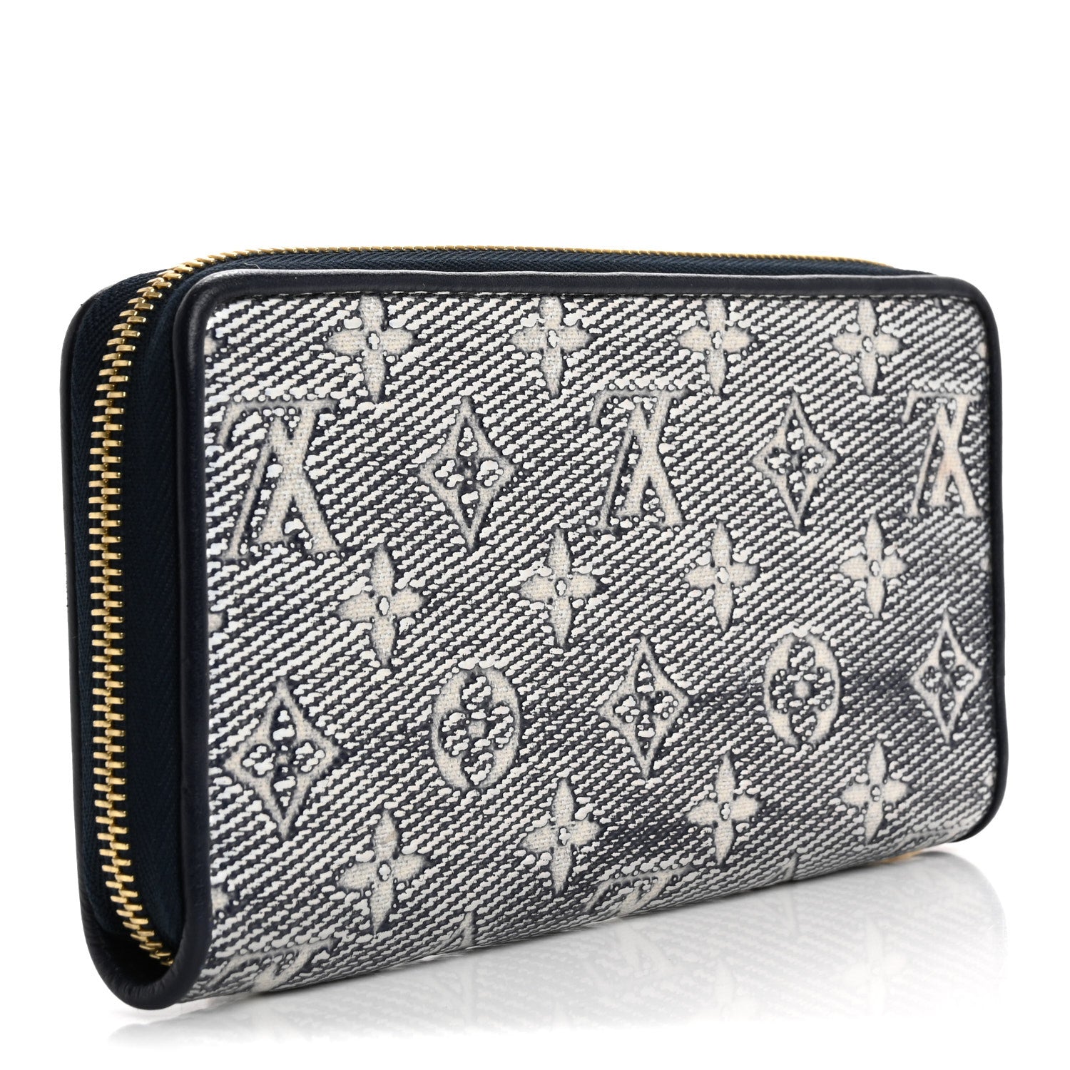 Hollographic Monoglam Zippy Wallet Blue