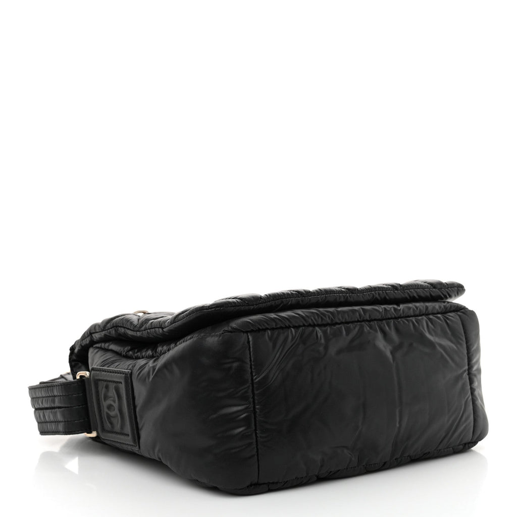 Nylon Small Coco Cocoon Messenger Bag Black