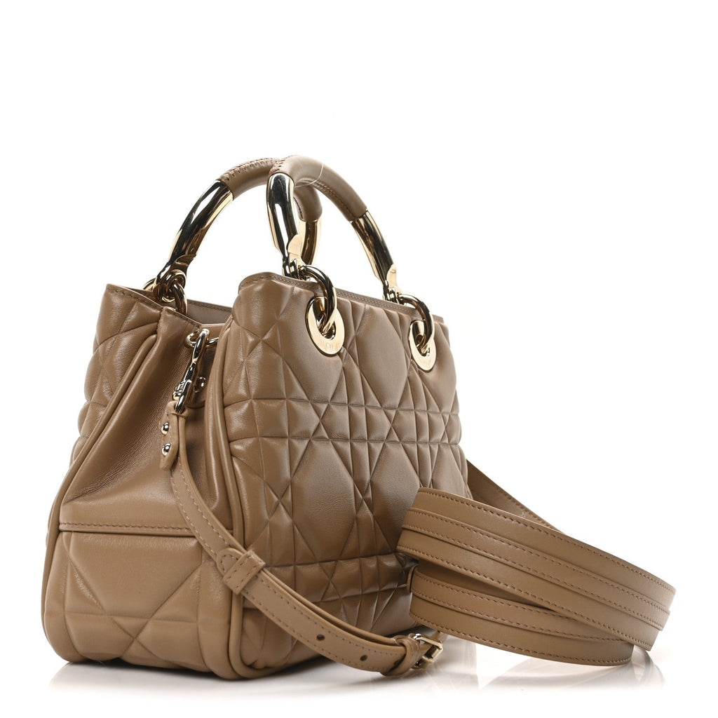Calfskin Cannage Small The Lady 95.22 Beige