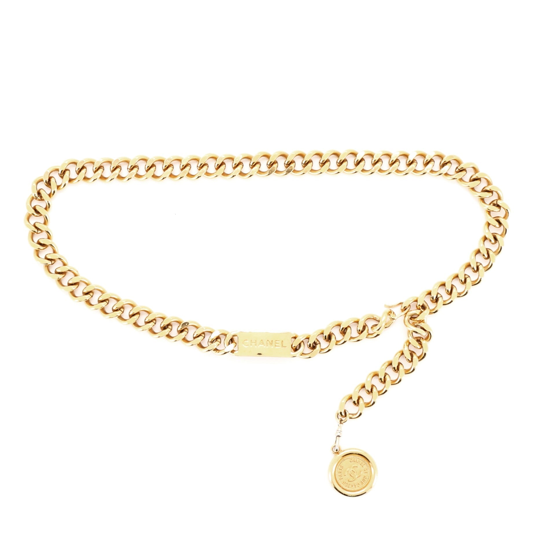 Vintage Medallion Chain Belt Metal 90