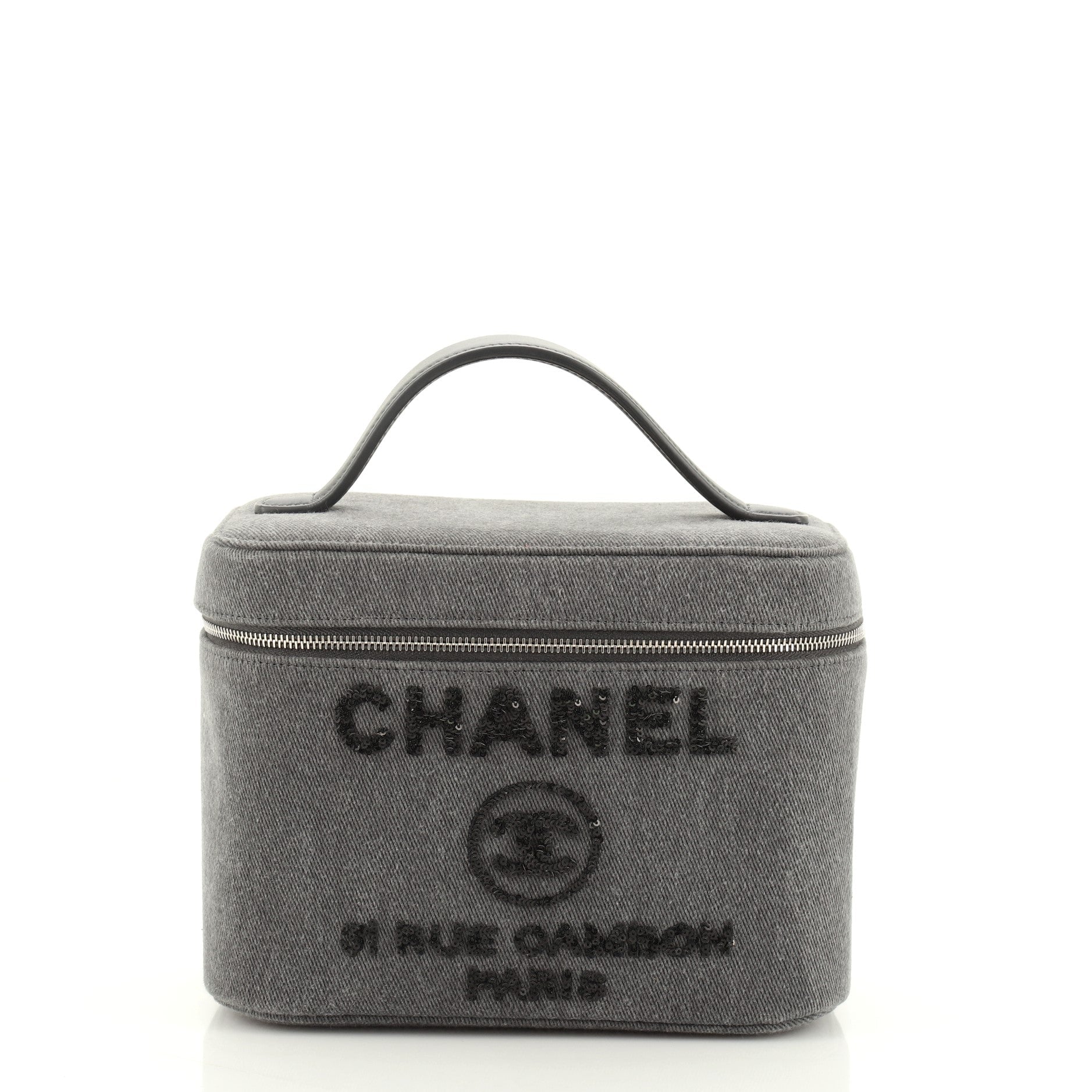Deauville Vanity Case Canvas with Sequins