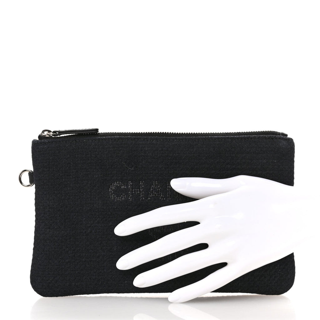 Mixed Fibers Deauville Pouch Black