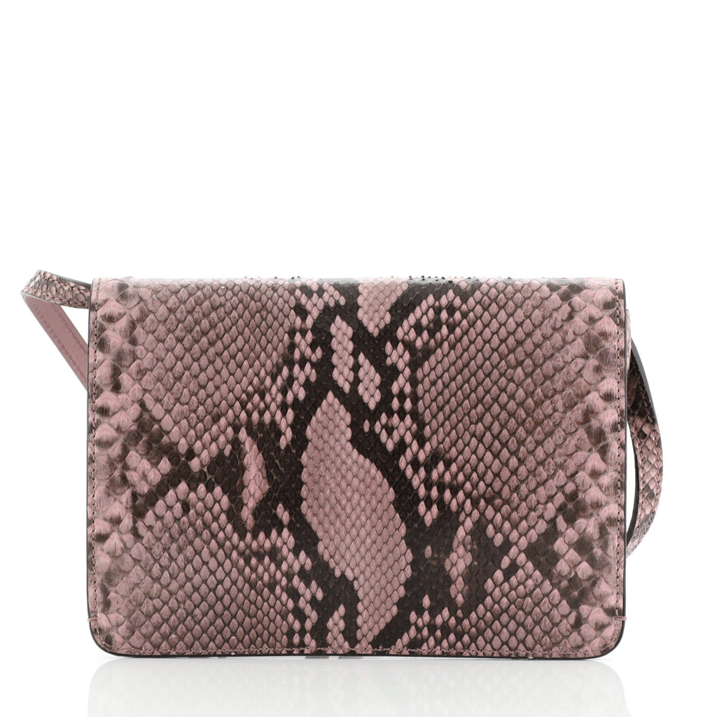 Jackie Soft Convertible Clutch Python Mini