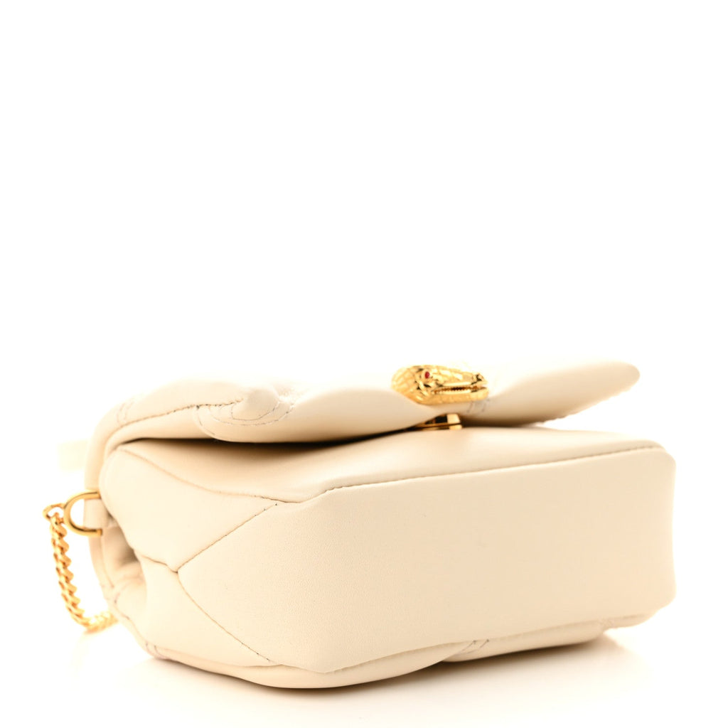 Calfskin Serpenti Cabochon Micro Bag Ivory Opal