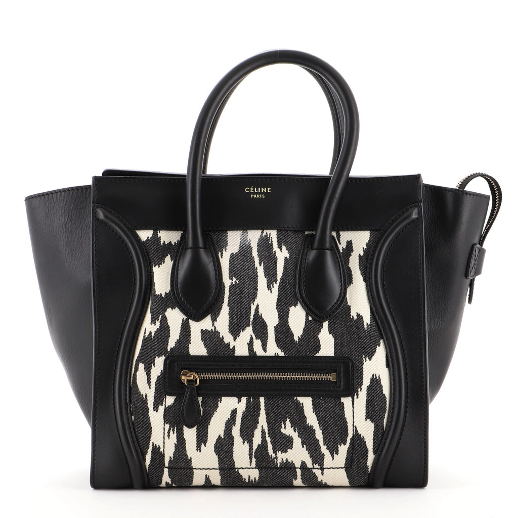 Luggage Bag Printed Canvas and Leather Mini