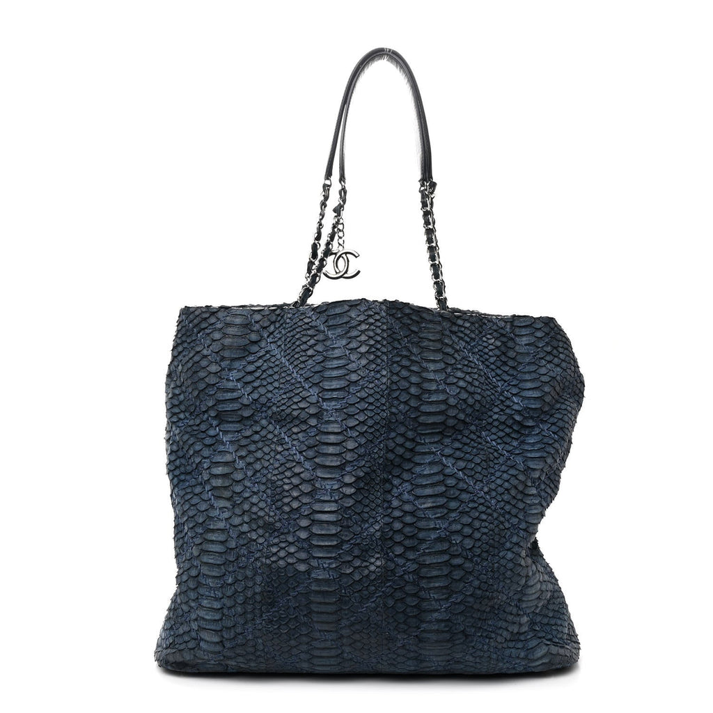 Snakeskin Ultimate Stitch Shopper Tote Blue