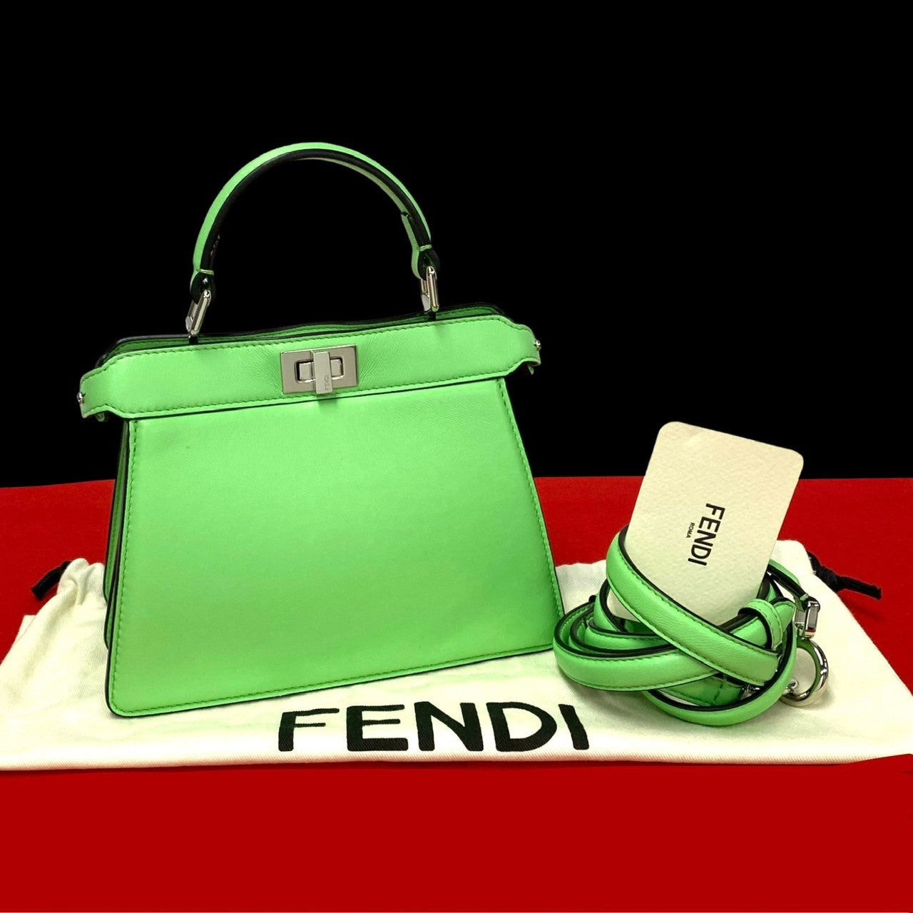 Fendi Peekaboo ISeeU Petit Leather 2way Bag