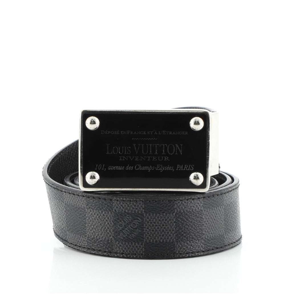 Inventeur Belt Damier Graphite Medium 85