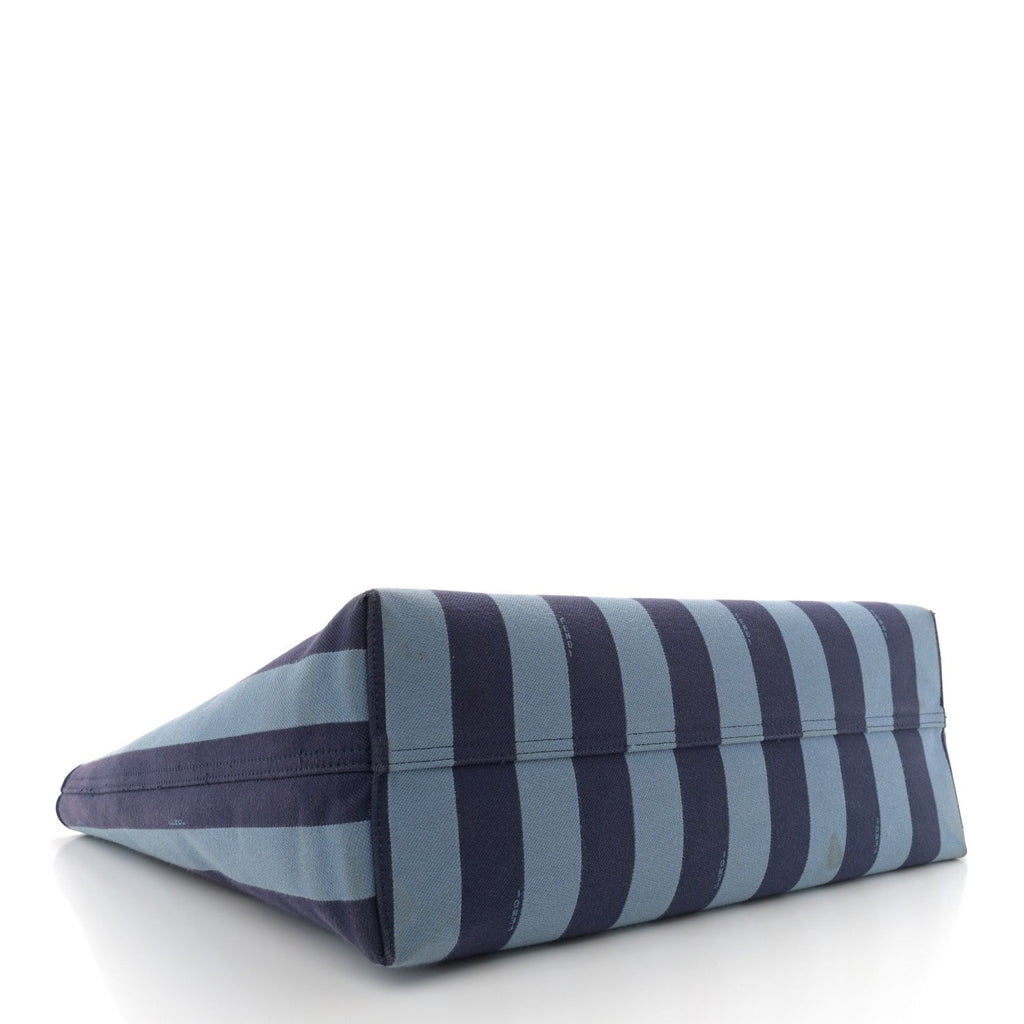 Pequin Vitello Logo Shopper Tote Blue