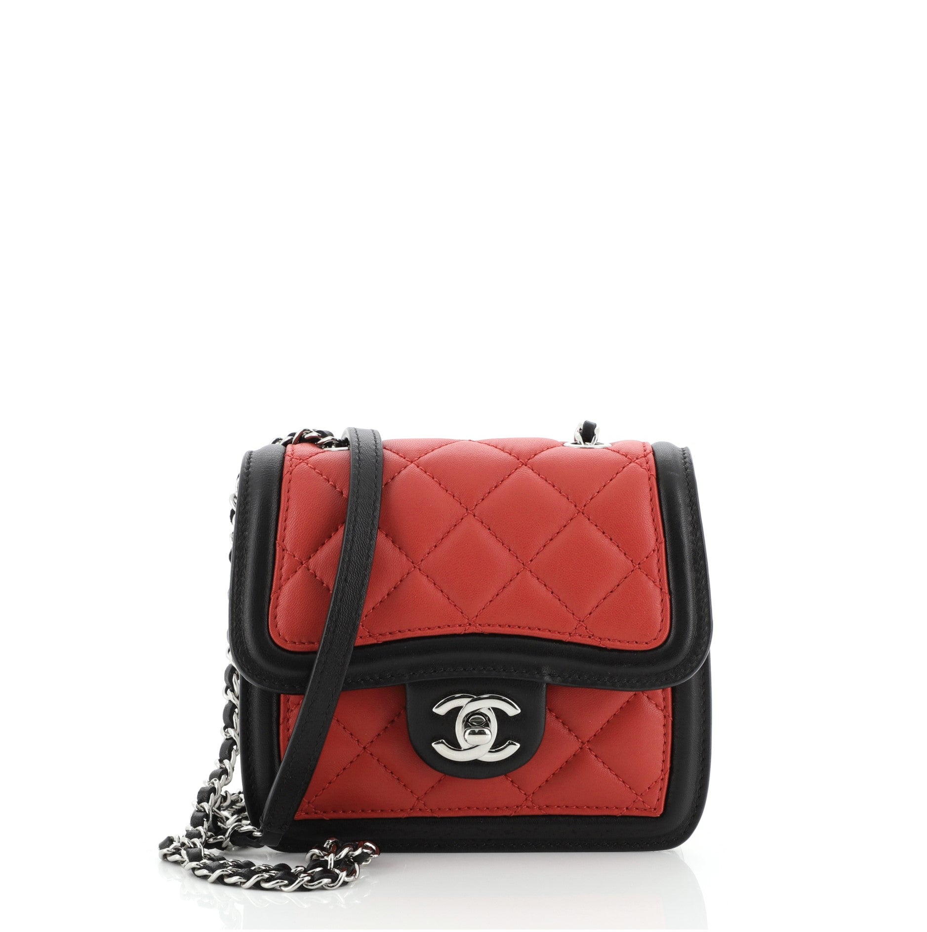 Graphic Flap Bag Quilted Calfskin Mini
