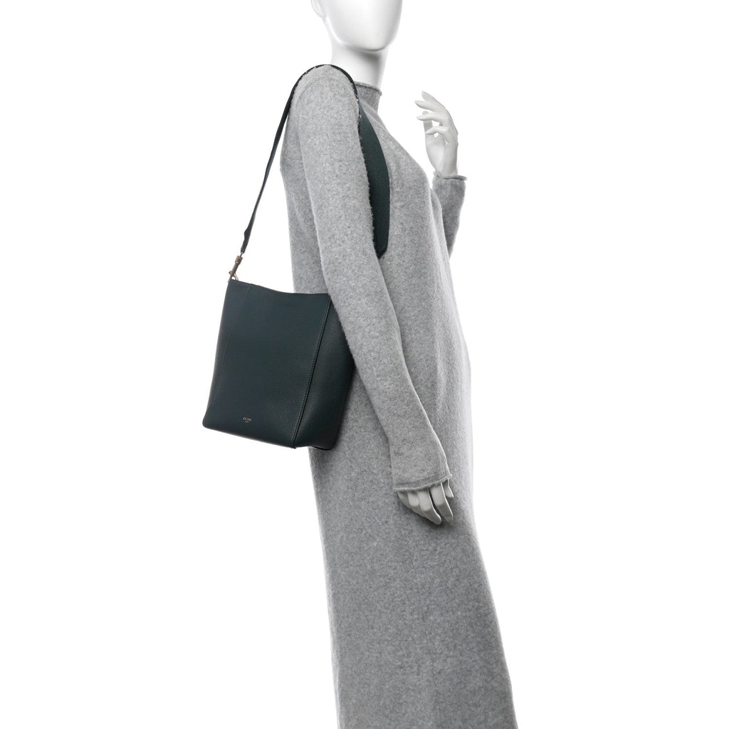 Soft Grained Calfskin Small Sangle Bucket Bag Amazone