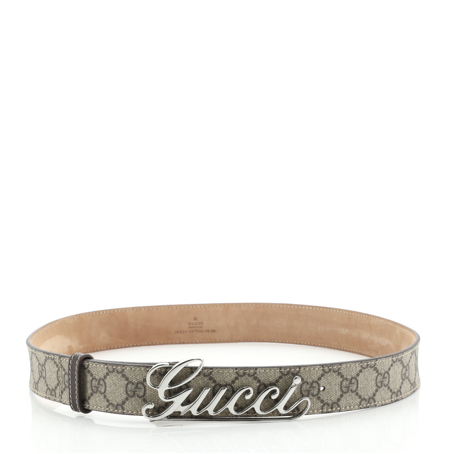 Script Belt GG Coated Canvas Medium 5