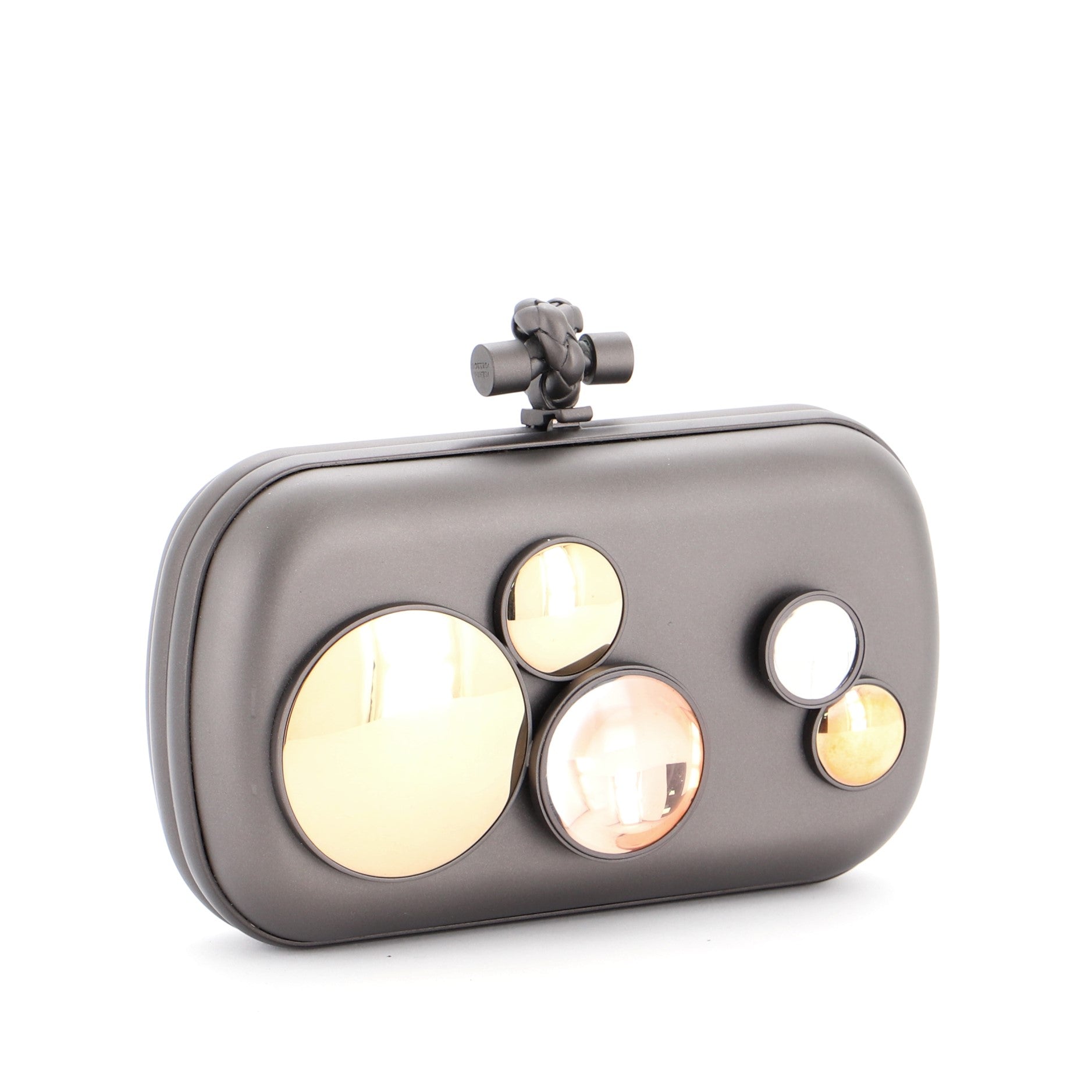 Box Knot Clutch Embellished Leather Small