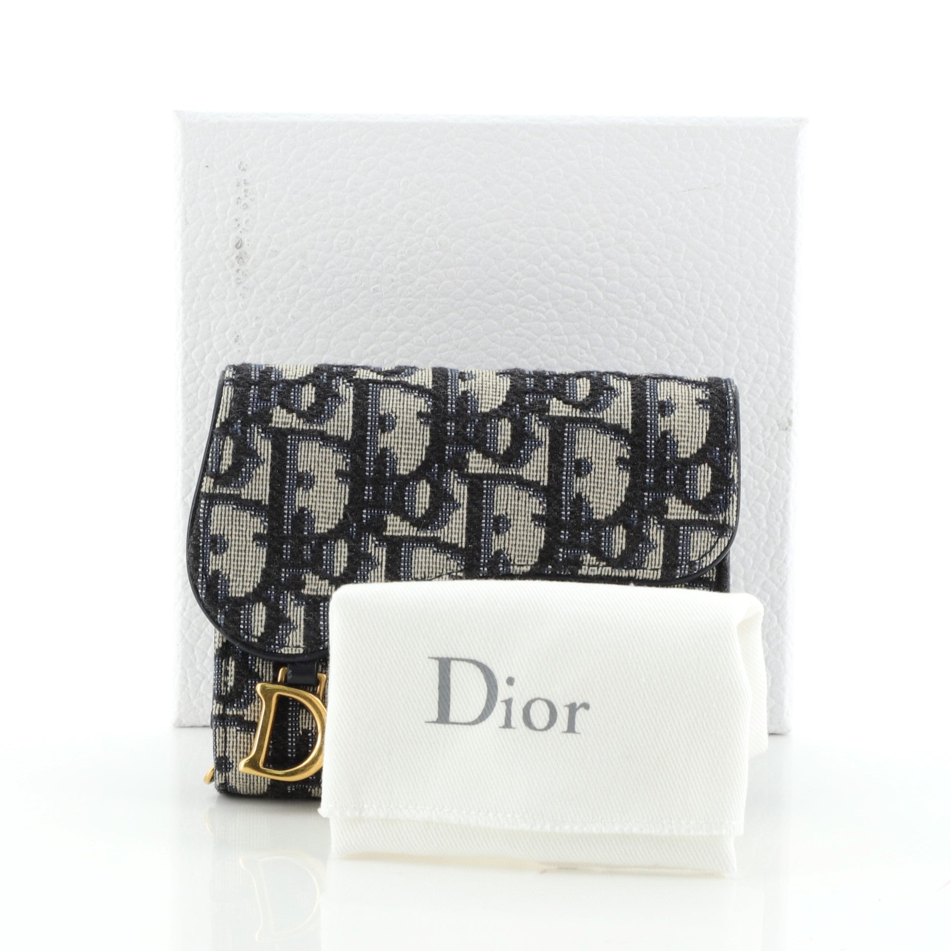 Saddle Flap Wallet Oblique Canvas Mini