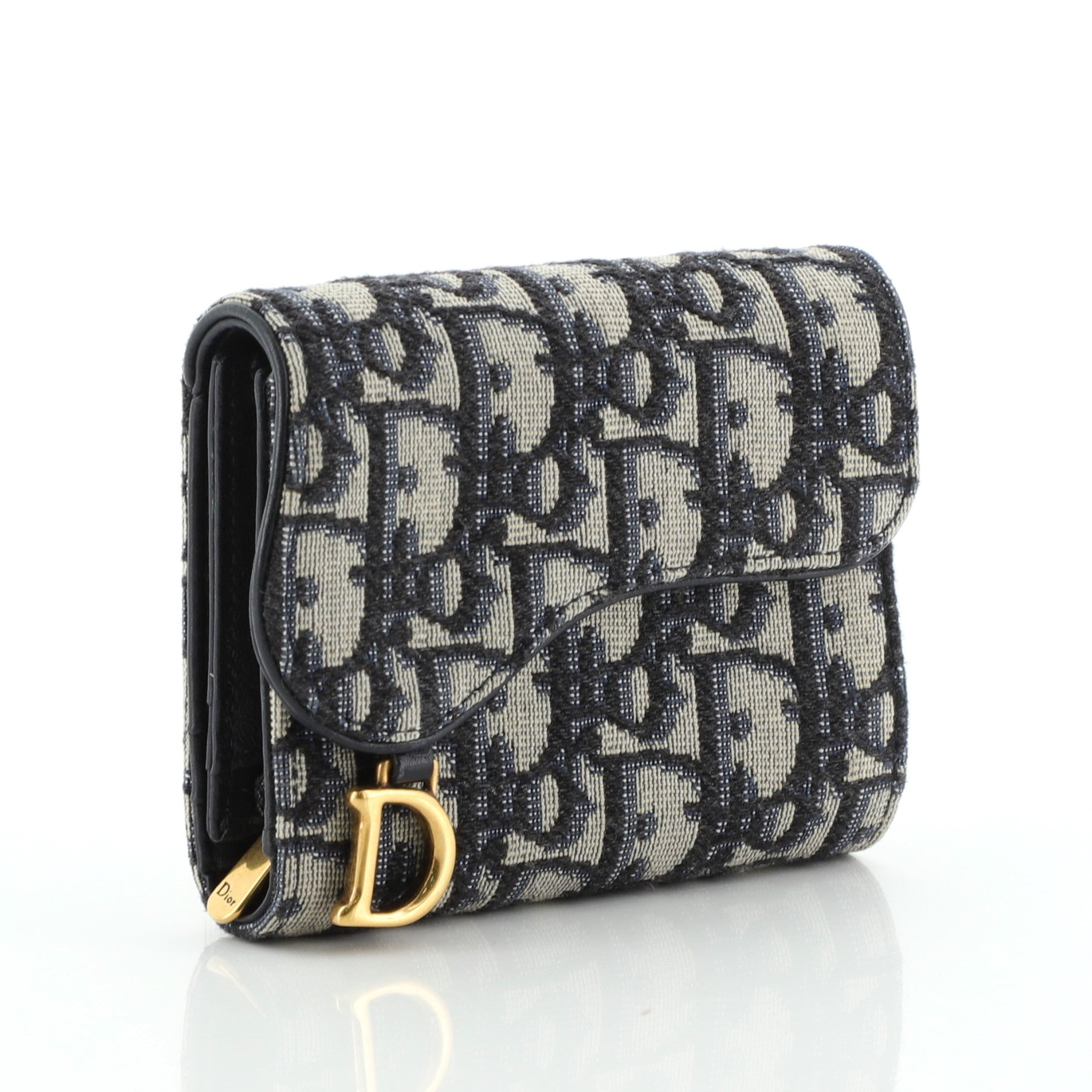 Saddle Flap Wallet Oblique Canvas Mini