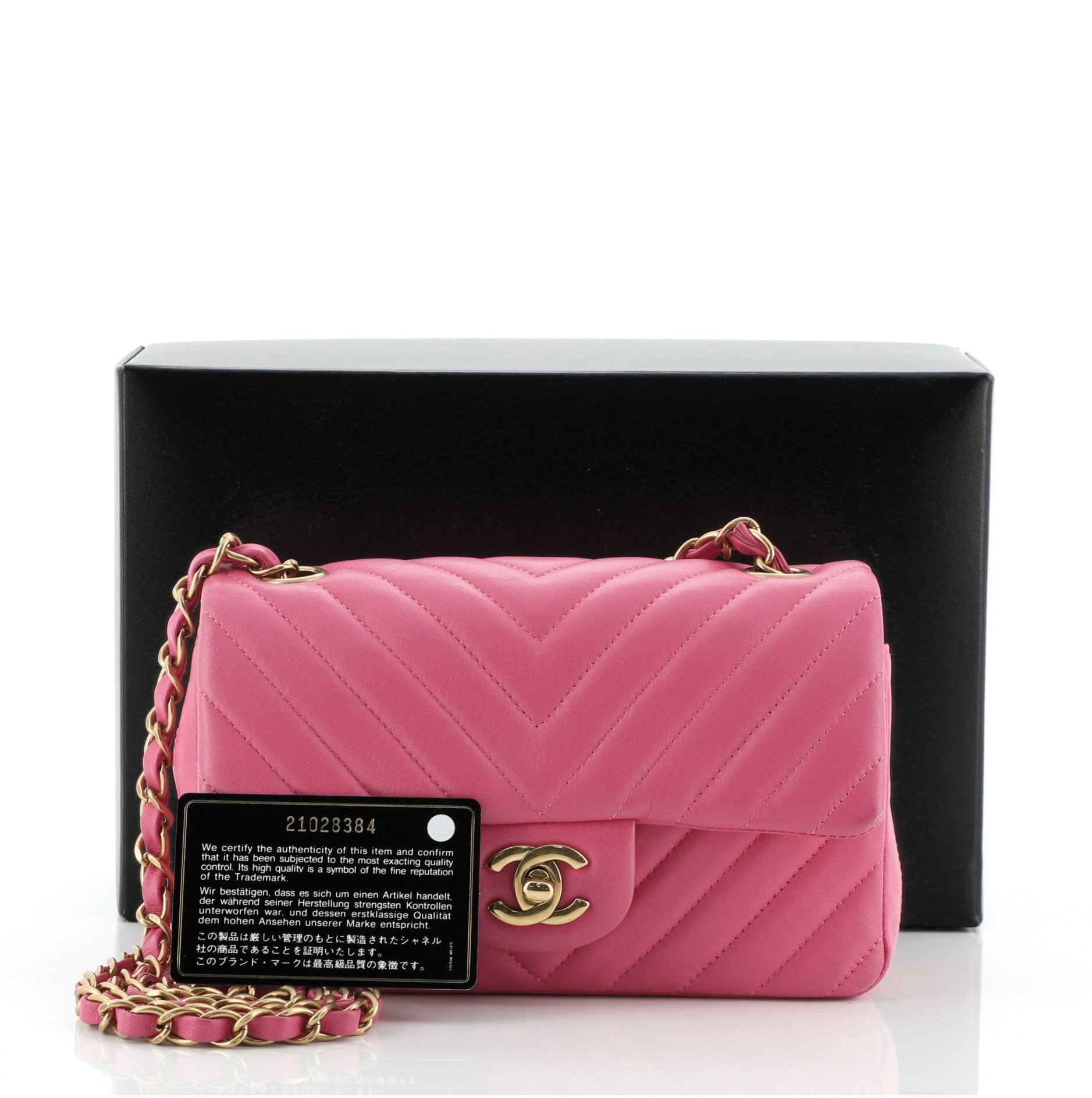 Classic Single Flap Bag Chevron Lambskin Mini