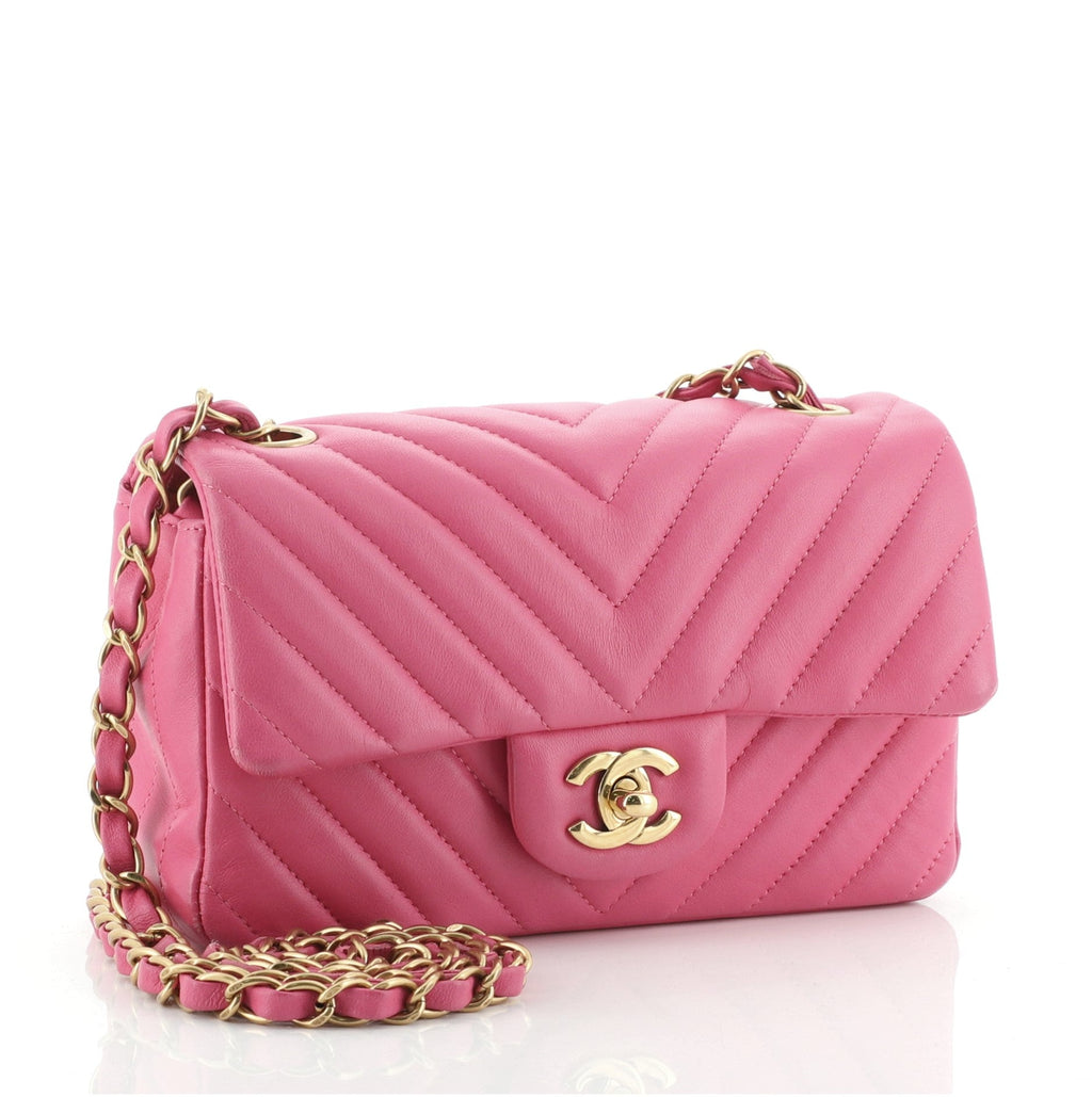 Classic Single Flap Bag Chevron Lambskin Mini