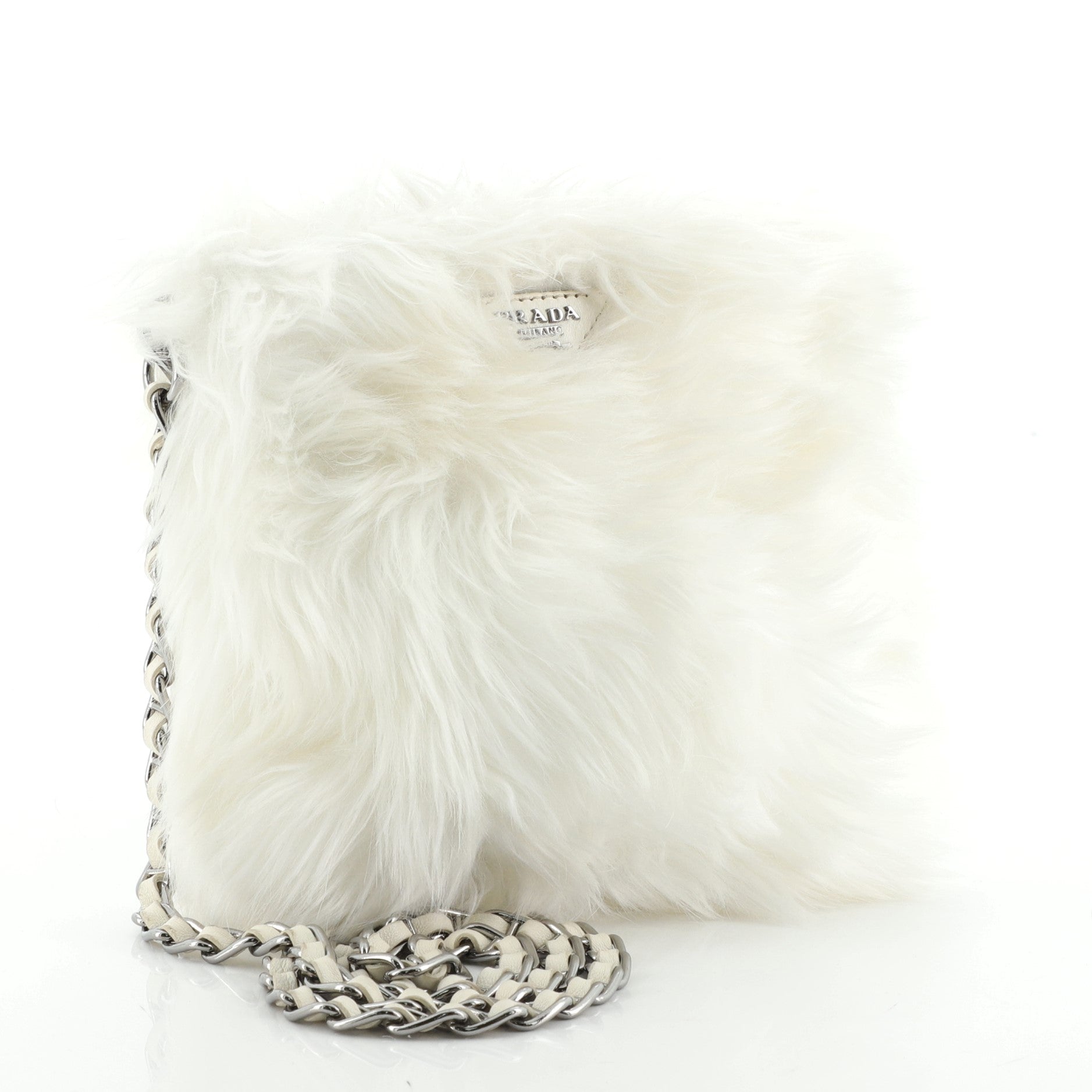 Chain Crossbody Bag Faux Fur Mini