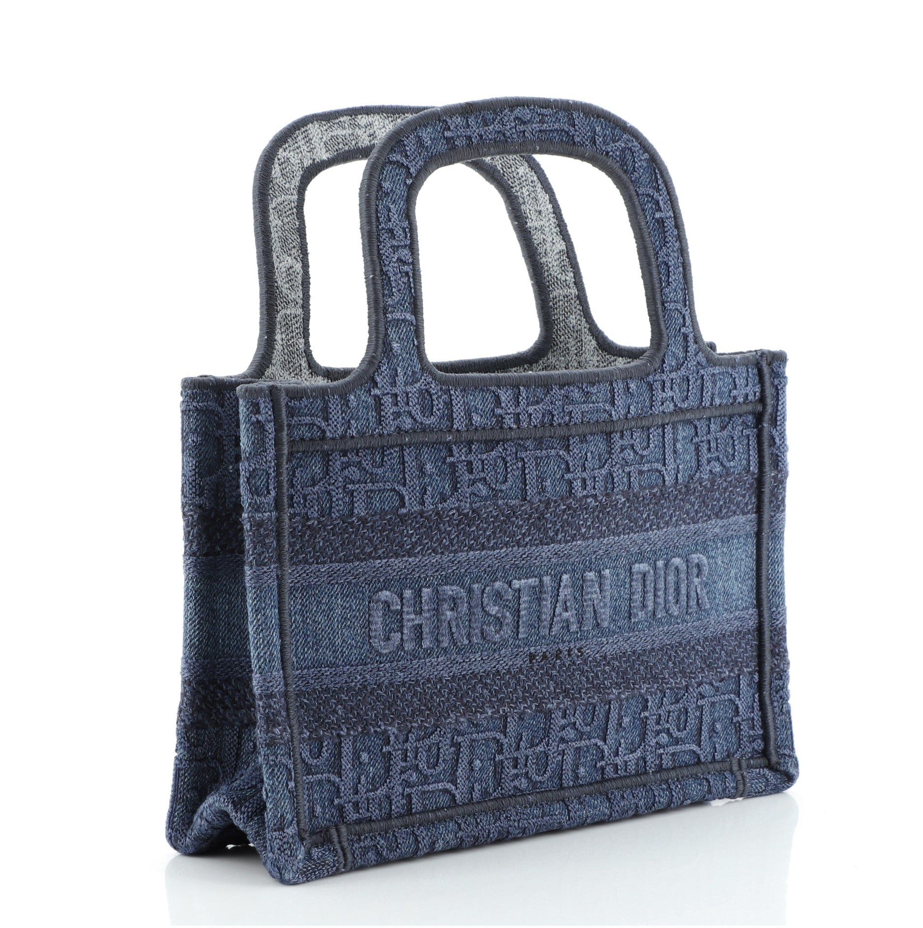 Book Tote Oblique Denim Mini